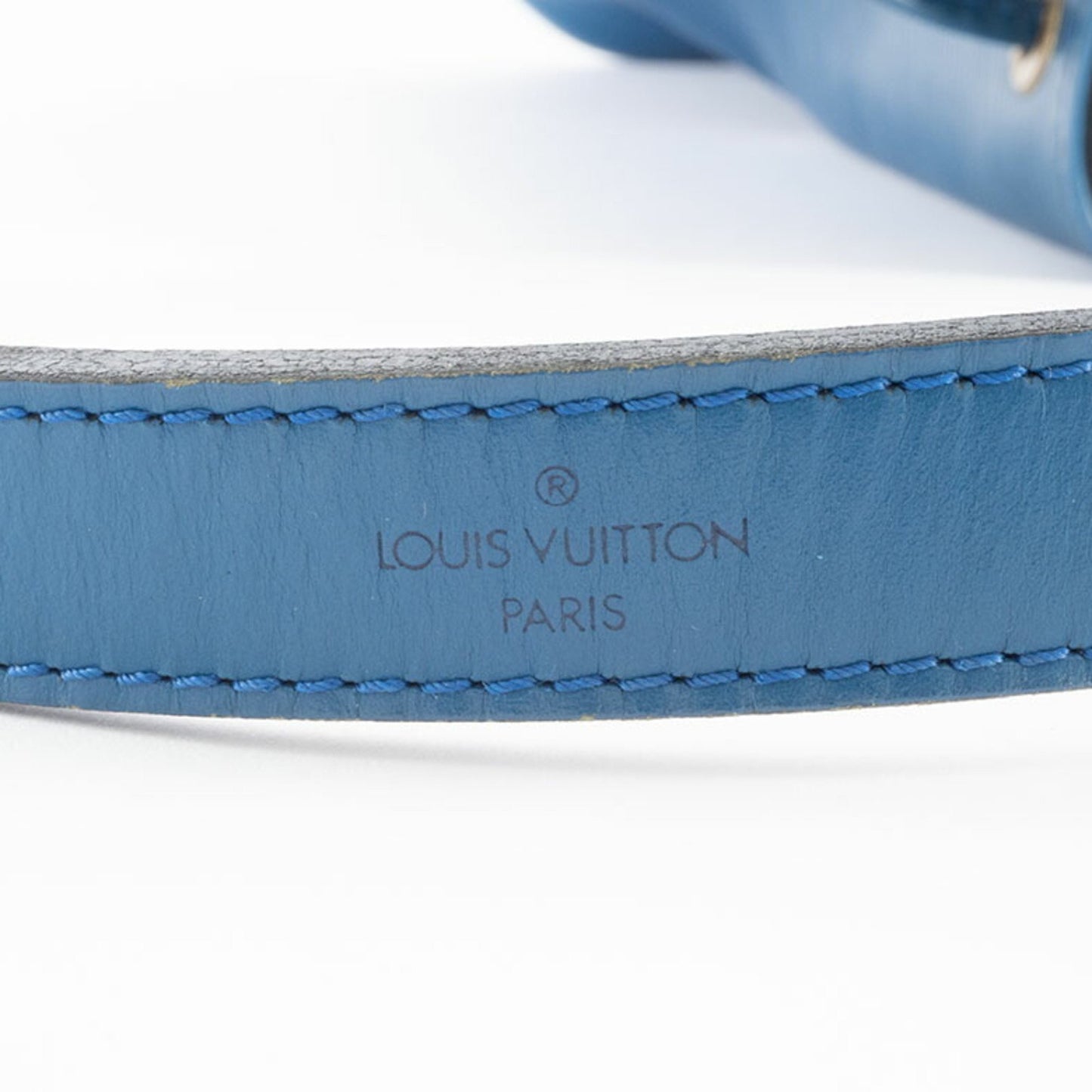 Louis Vuitton Noé, Blue, Leather, shoulder