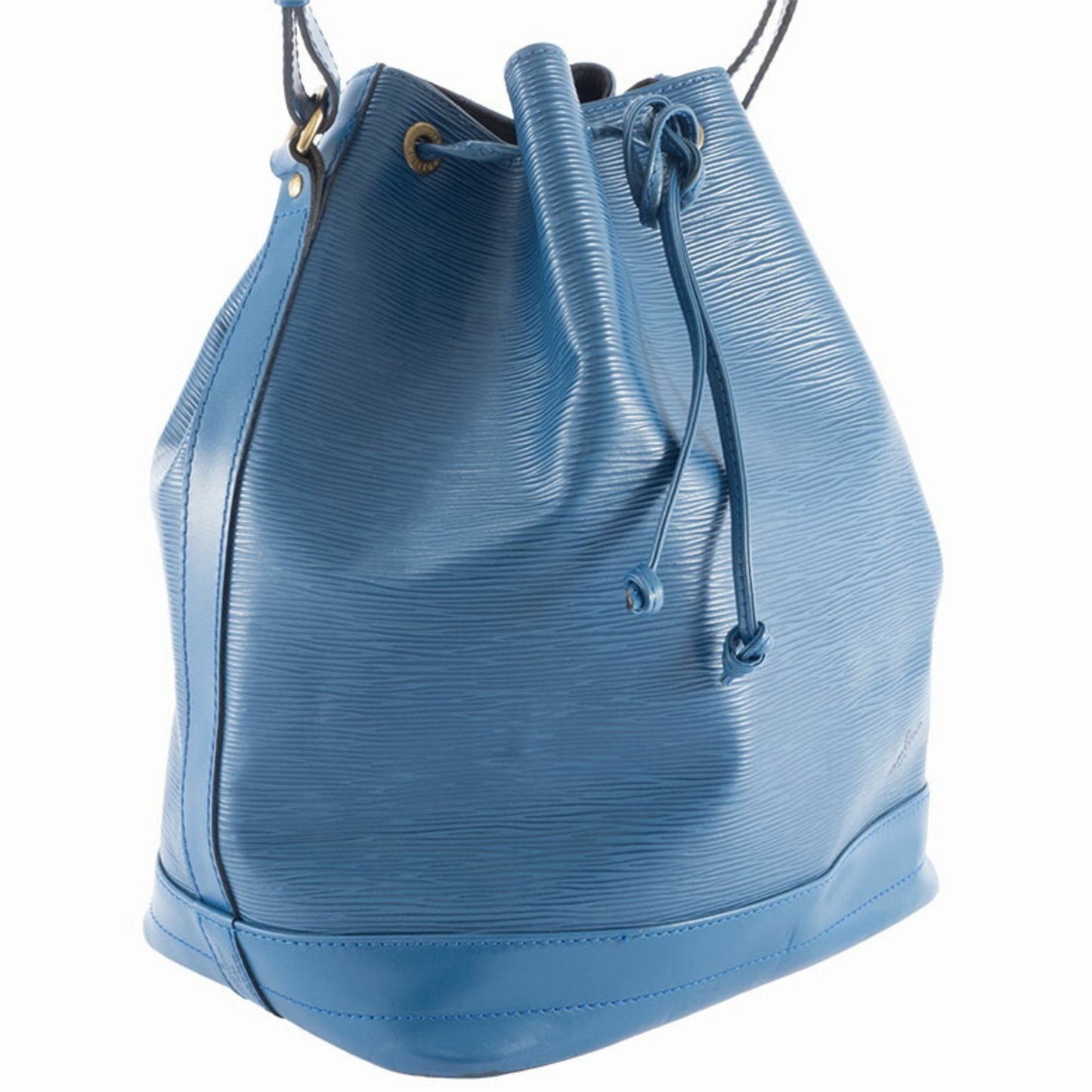 Louis Vuitton Noé, Blue, Leather, shoulder