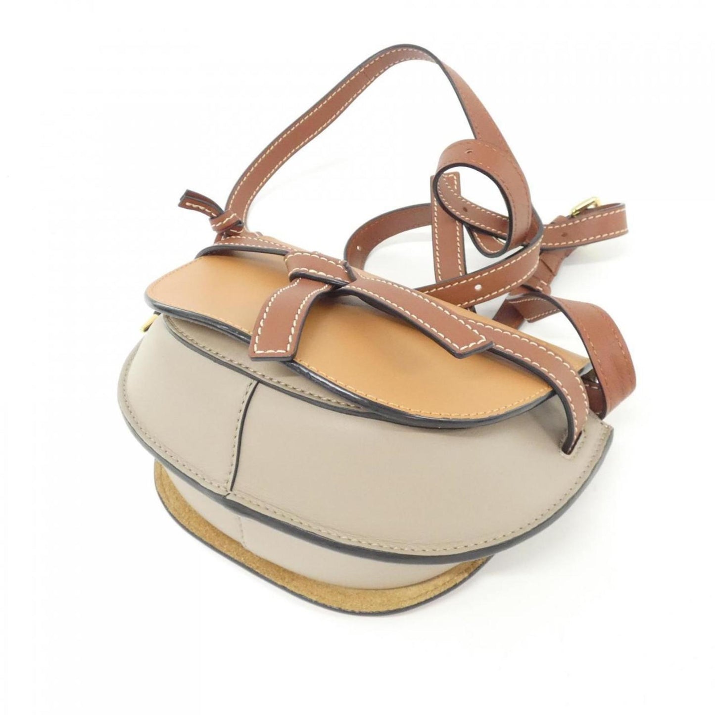 Loewe Gate, Grey, Leather, shoulder