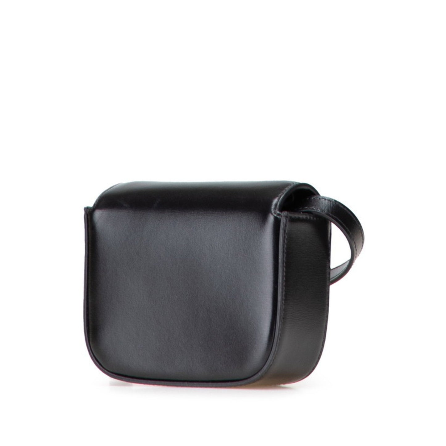 Céline Triomphe Vintage, Black, Leather, shoulder