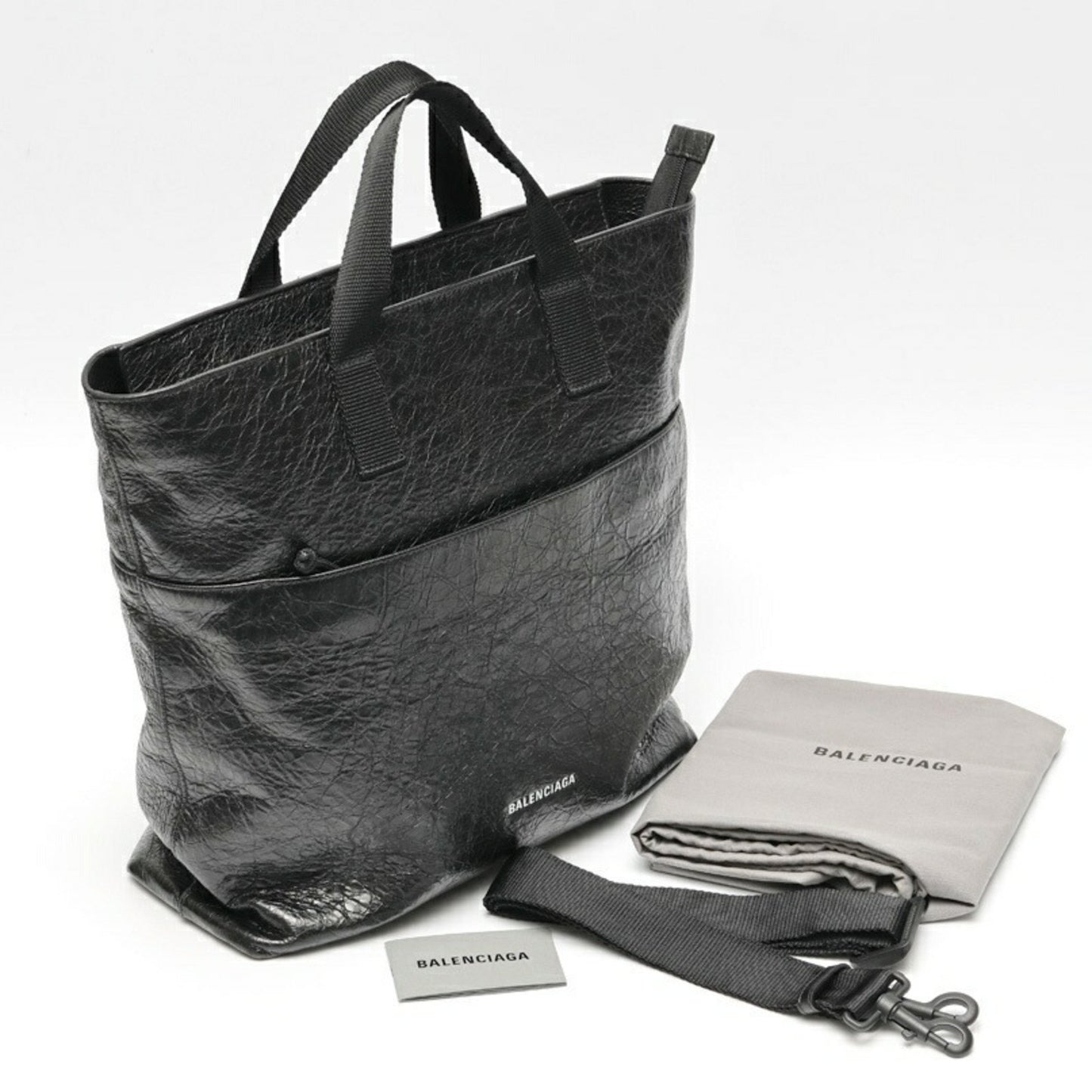 Balenciaga Explorer, Black, Leather, shoulder