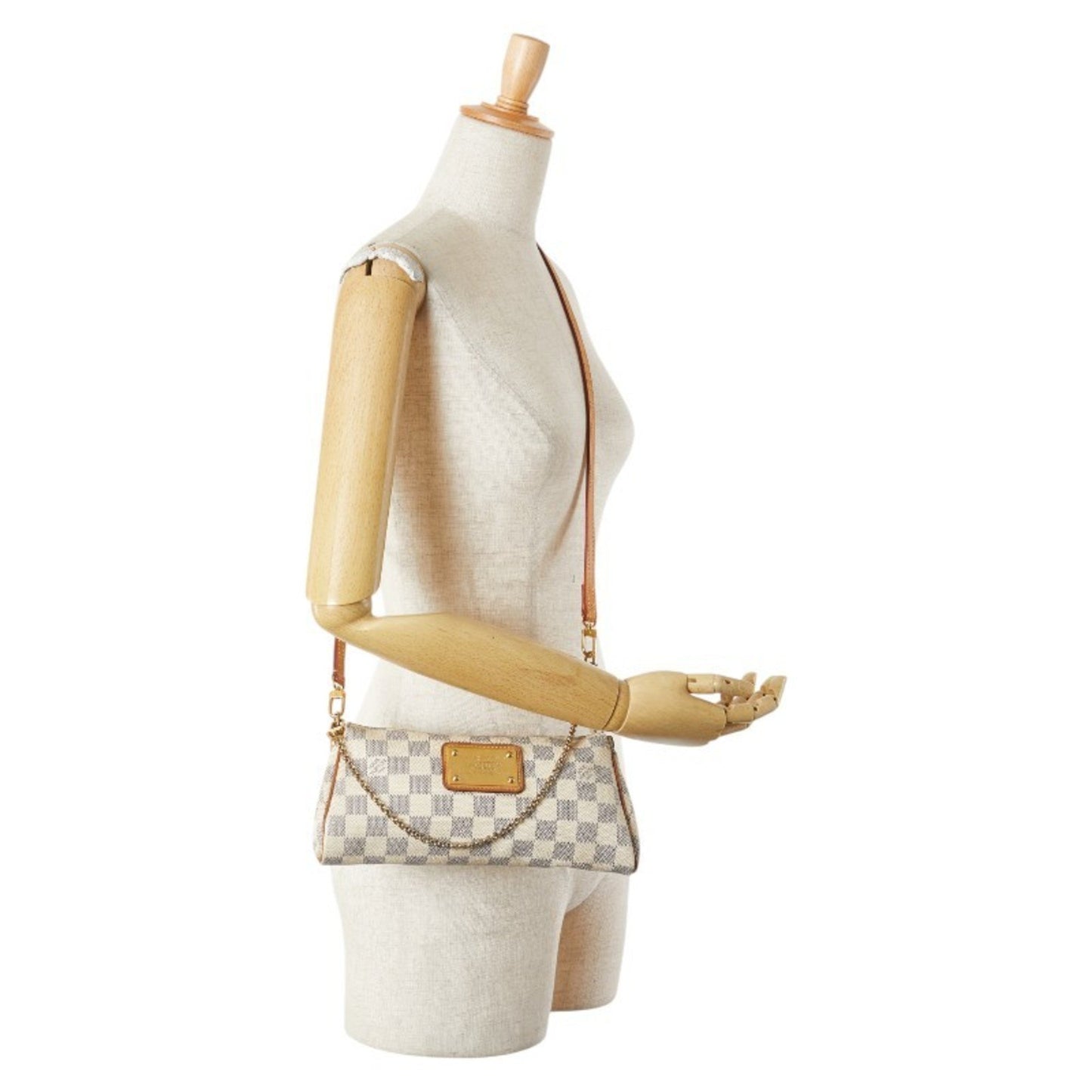 Louis Vuitton Eva, White, Canvas, handbag