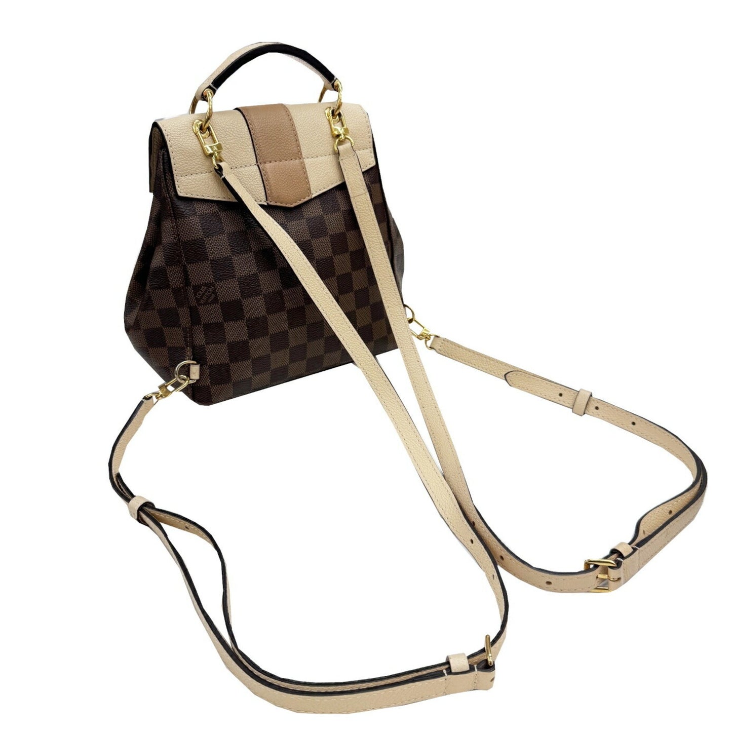 Louis Vuitton Clapton, Brown, Canvas, backpack