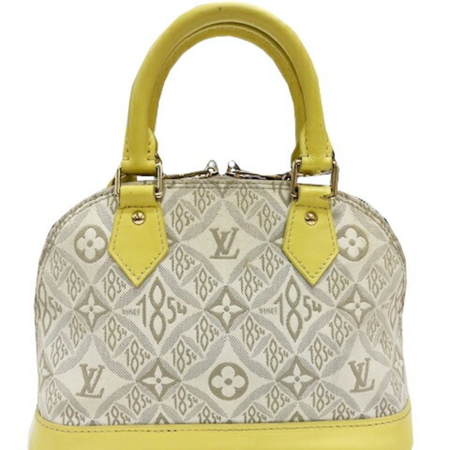 Louis Vuitton Alma BB, Yellow, "CANVAS, LEATHER", handbag