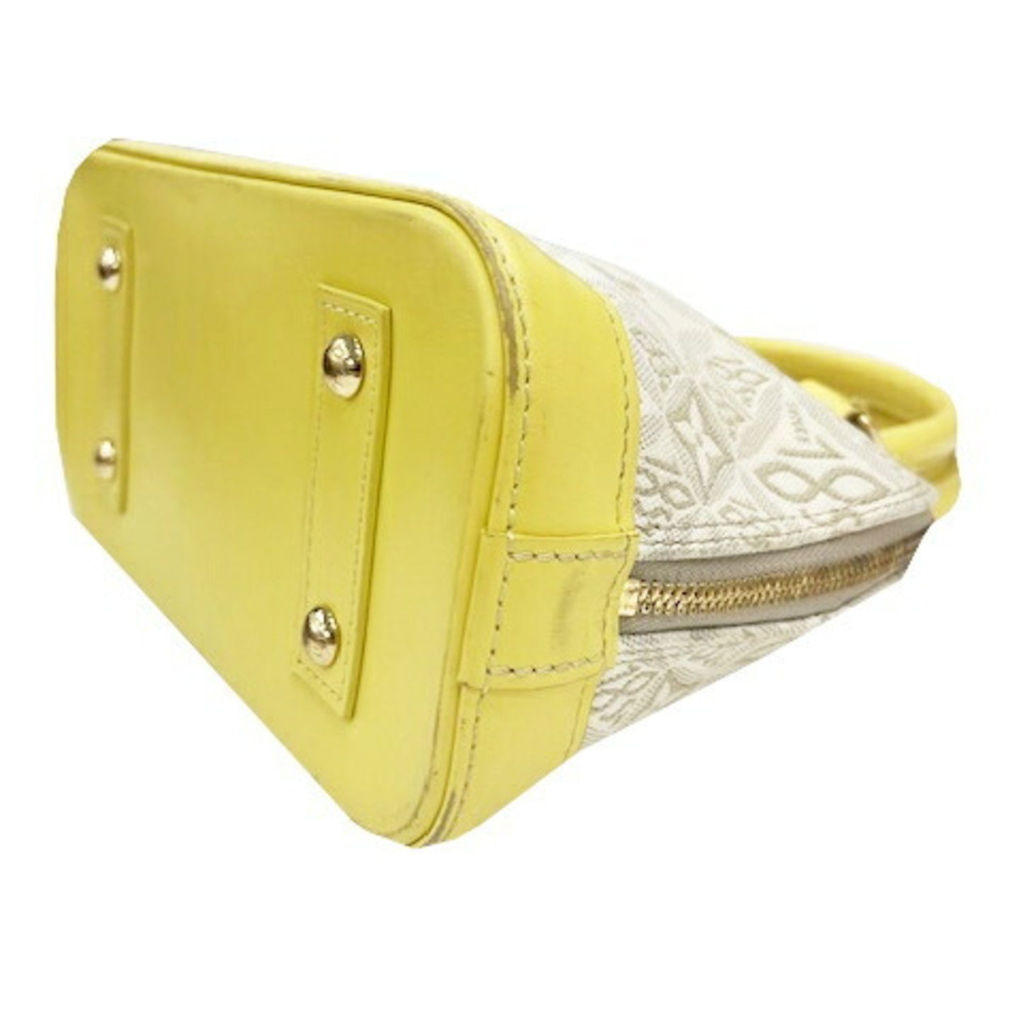Louis Vuitton Alma BB, Yellow, "CANVAS, LEATHER", handbag