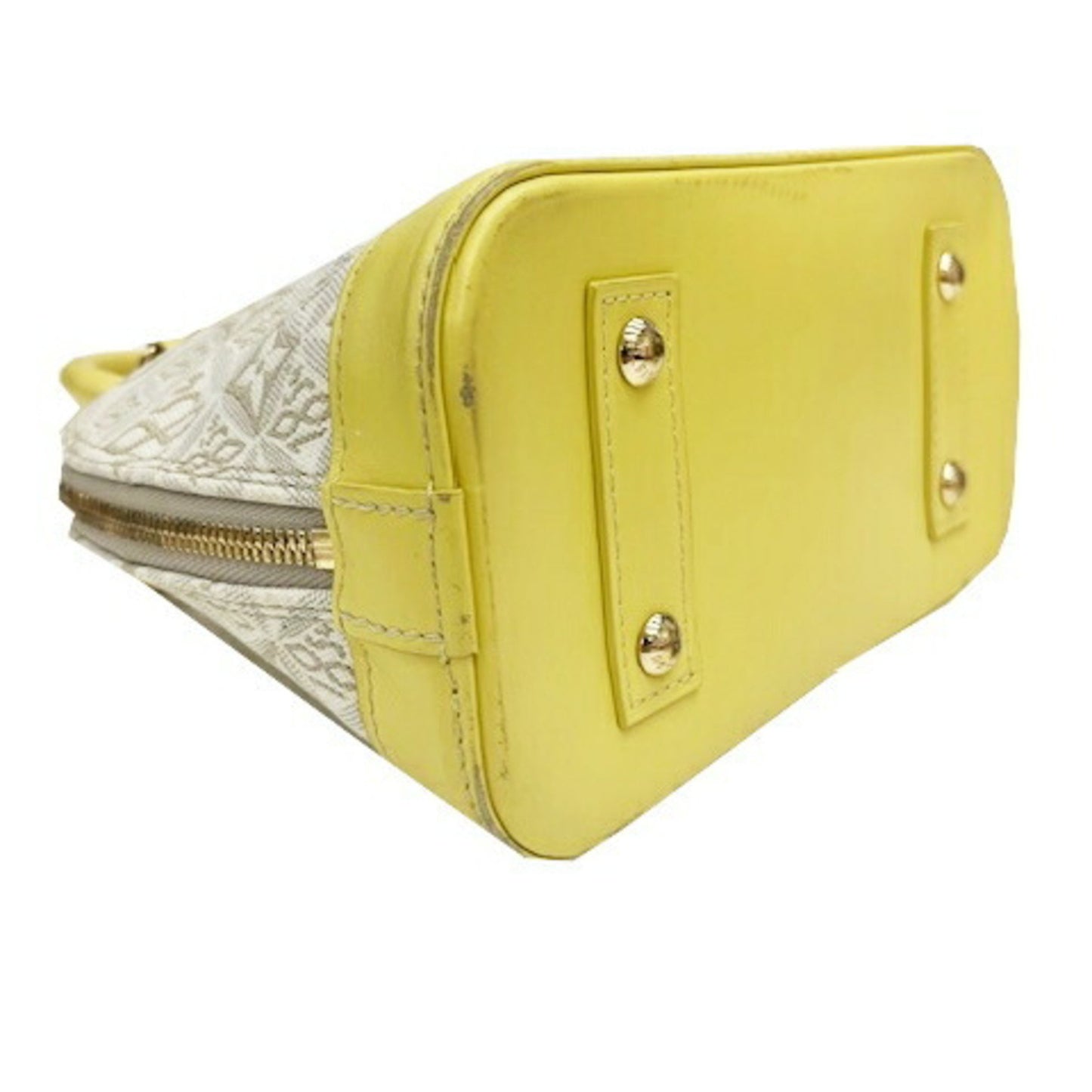Louis Vuitton Alma BB, Yellow, "CANVAS, LEATHER", handbag