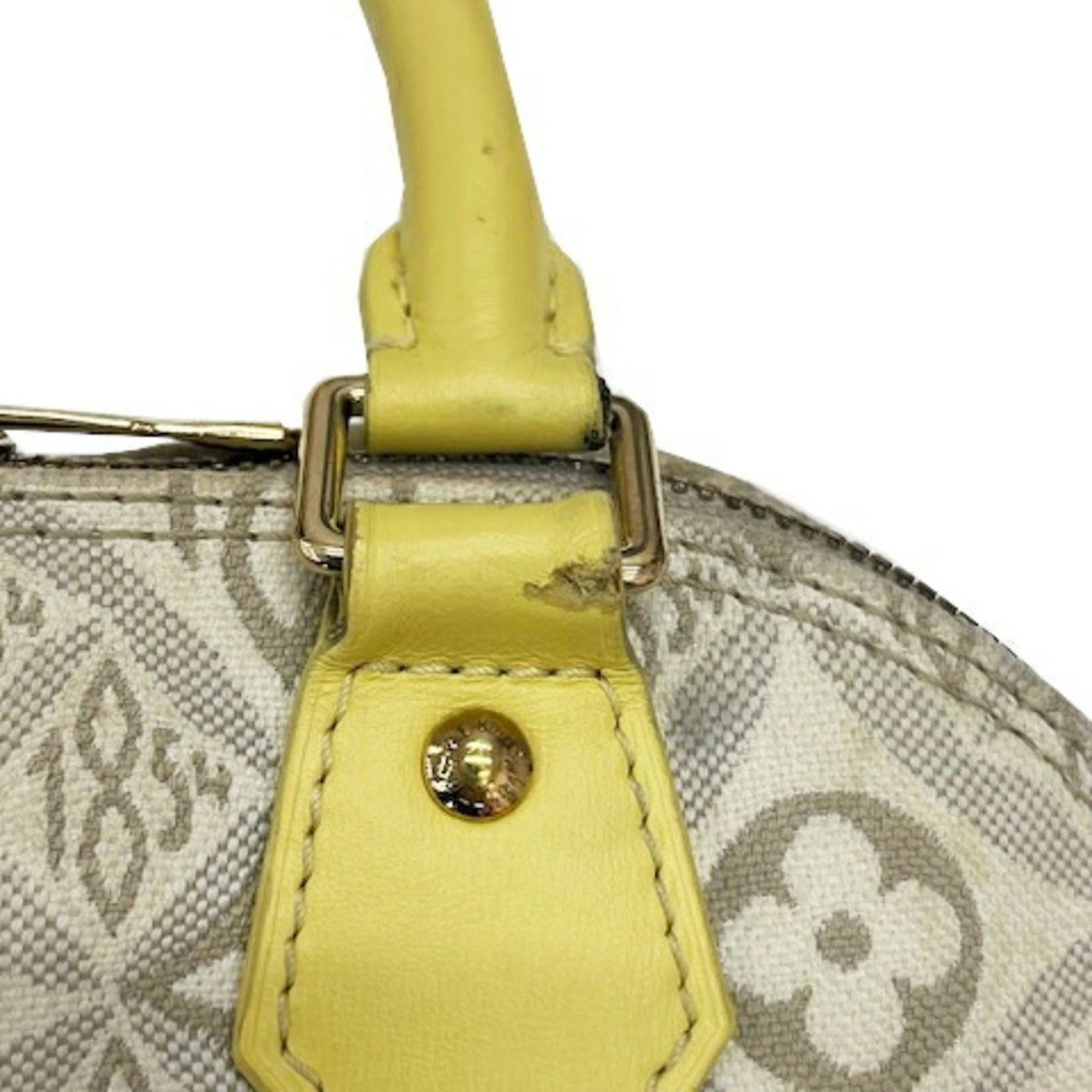 Louis Vuitton Alma BB, Yellow, "CANVAS, LEATHER", handbag