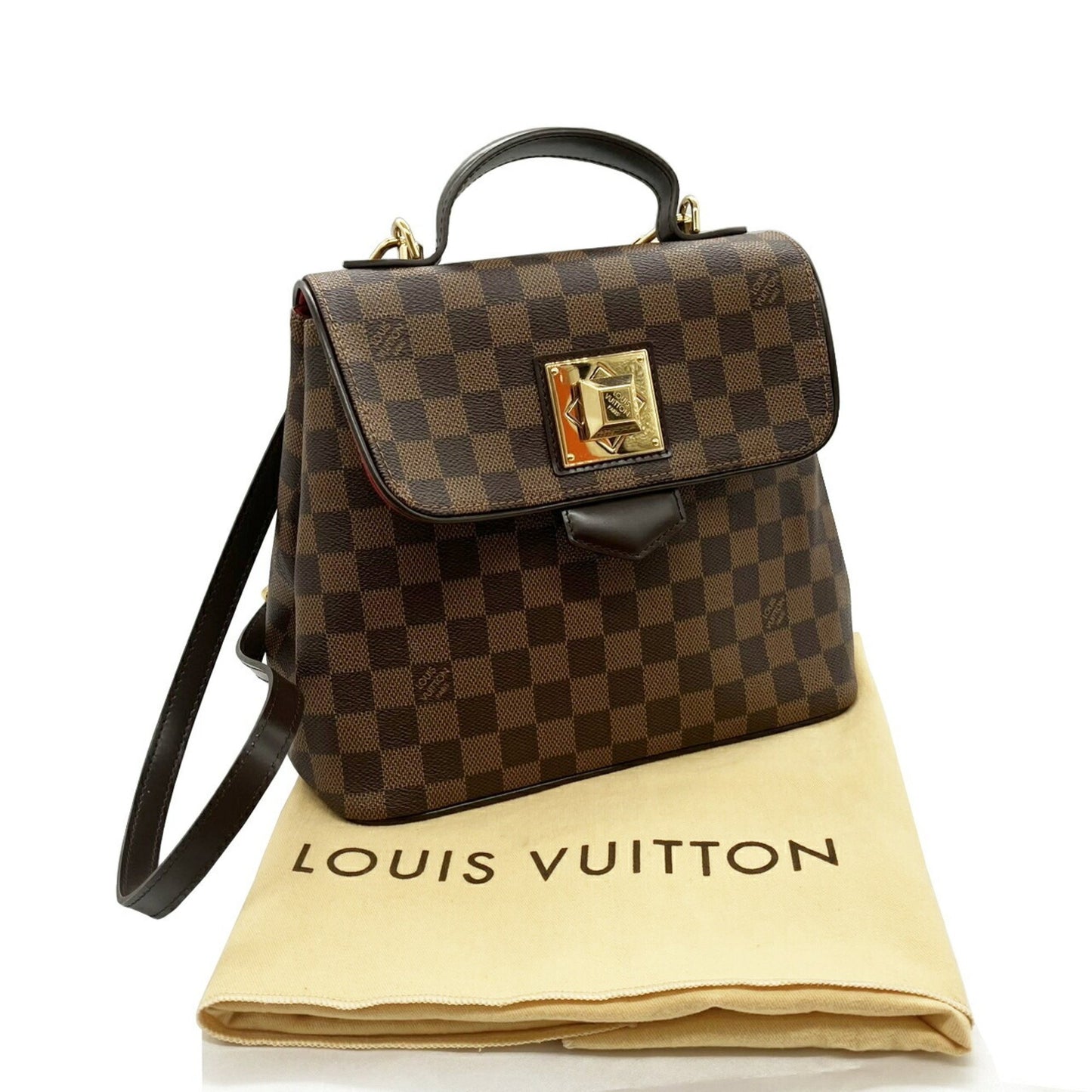 Louis Vuitton Bergamo, Brown, Canvas, shoulder
