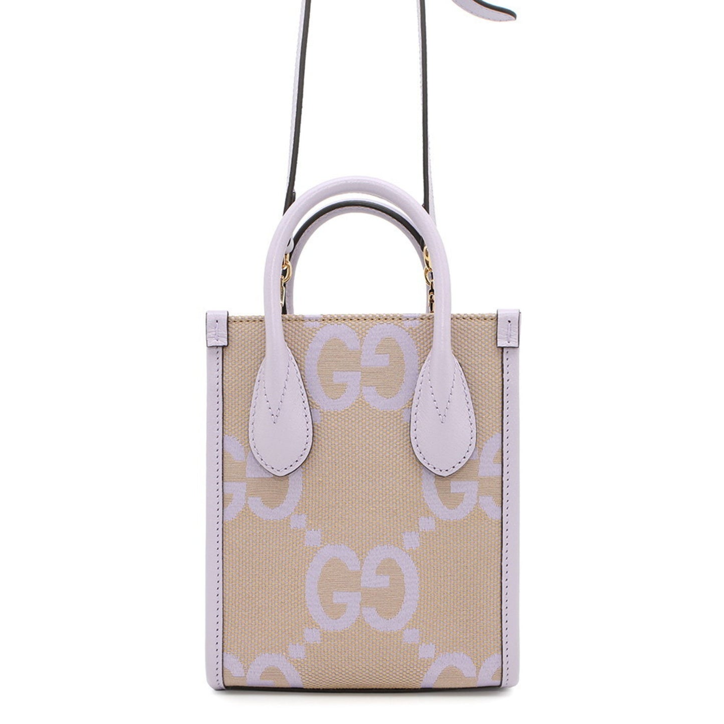 Gucci Interlocking G, Beige, "CANVAS, LEATHER", handbag