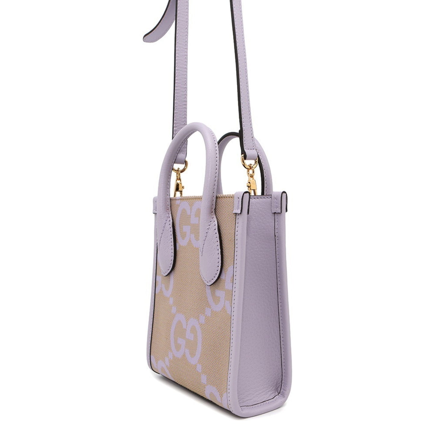 Gucci Interlocking G, Beige, "CANVAS, LEATHER", handbag