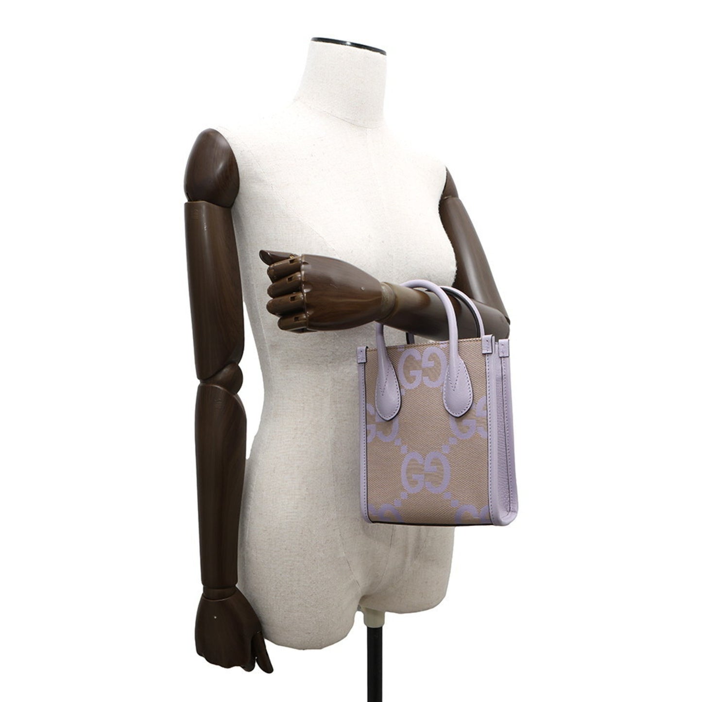 Gucci Interlocking G, Beige, "CANVAS, LEATHER", handbag