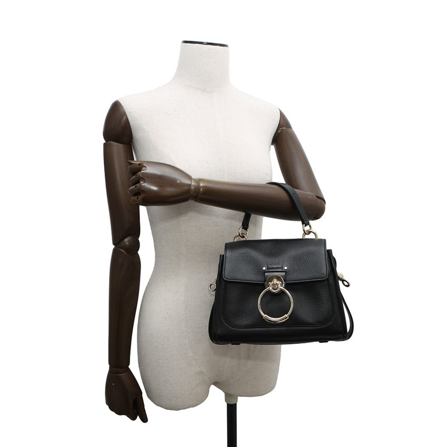 Chloé Tess Day, Black, Leather, handbag