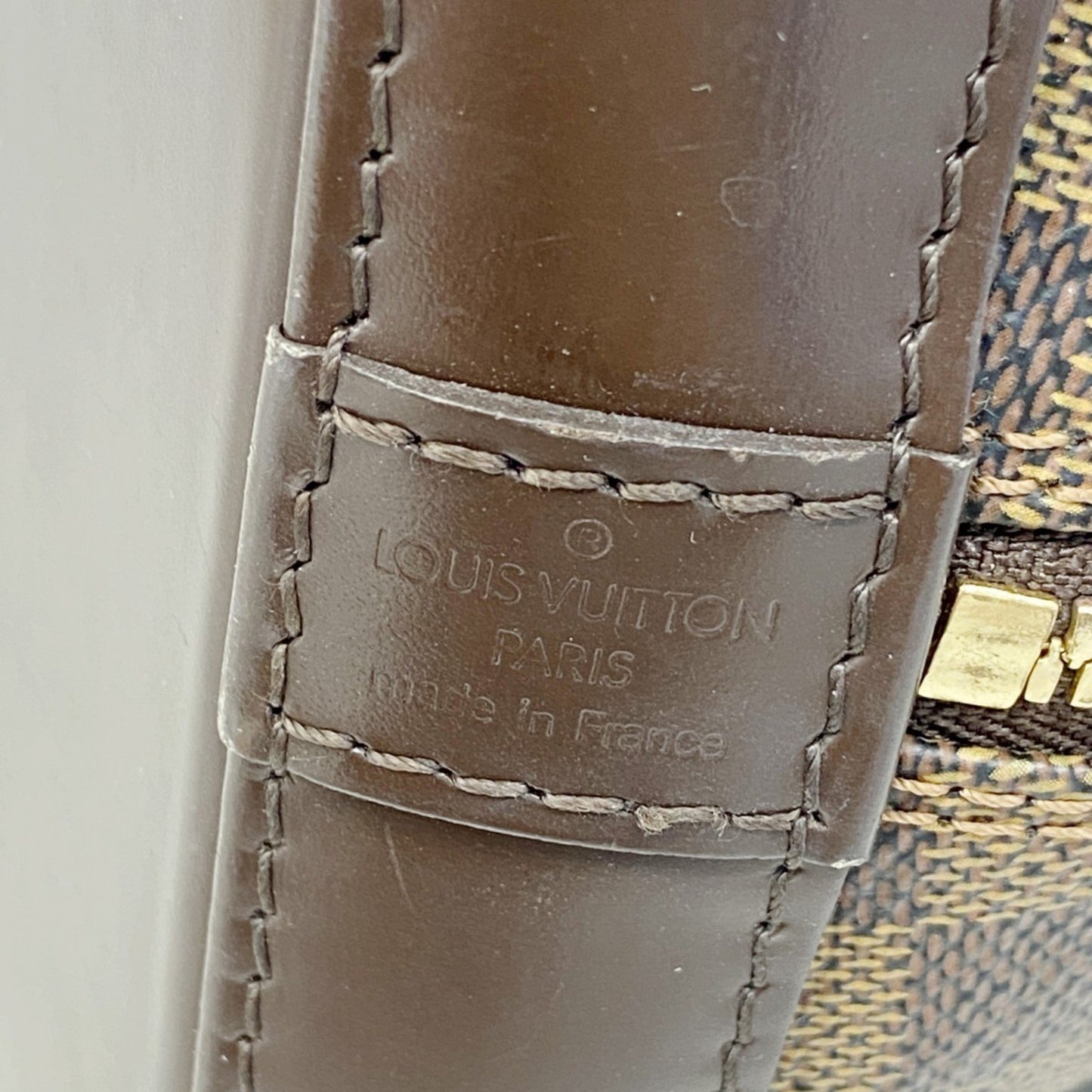 Louis Vuitton Alma, Brown, Canvas, handbag