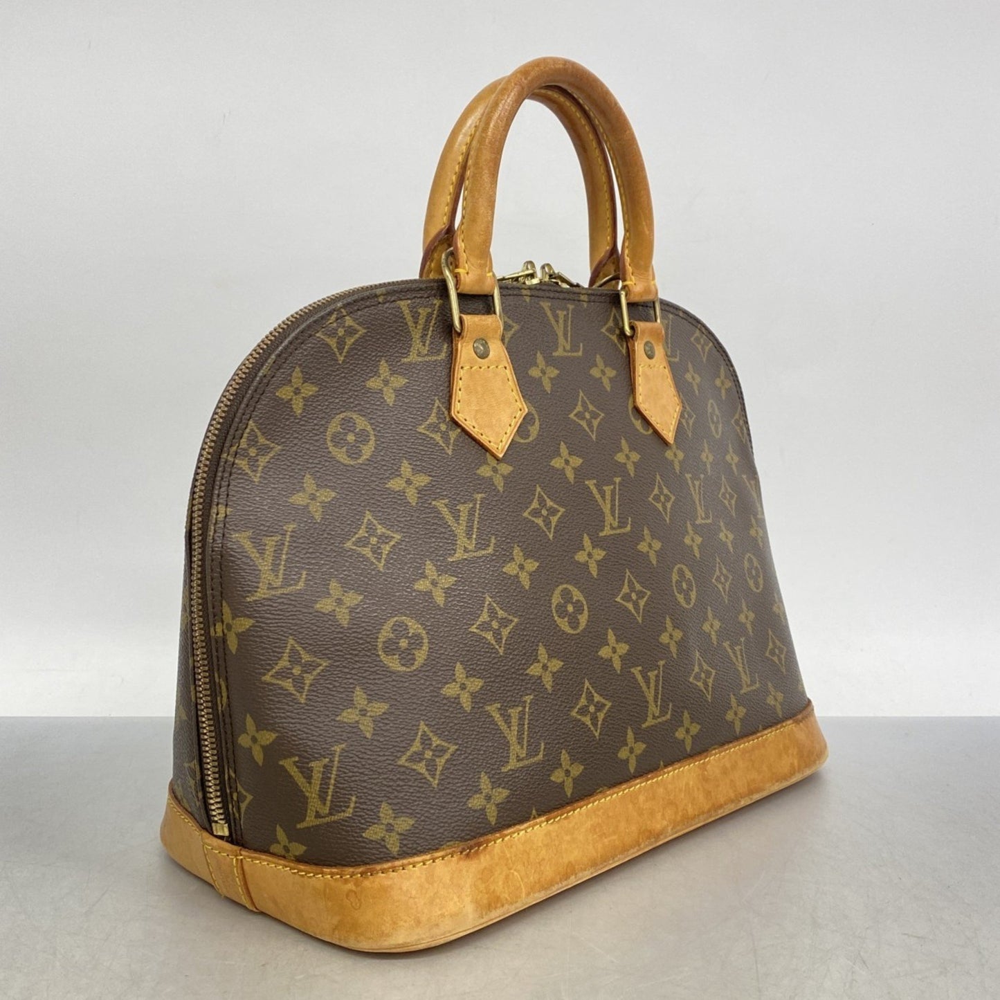 Louis Vuitton Alma, Brown, Canvas, handbag