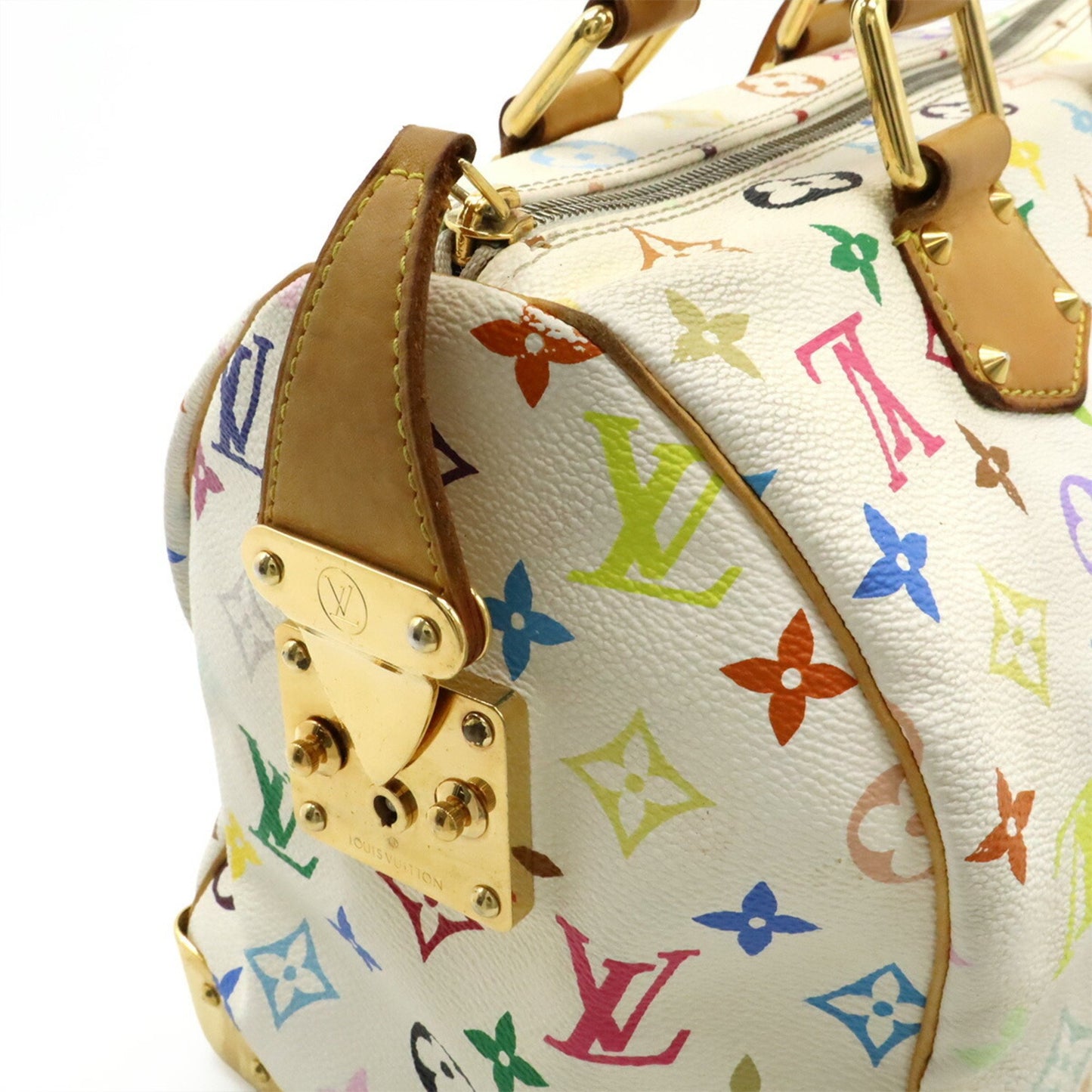 Louis Vuitton Speedy 30, White, Canvas, handbag