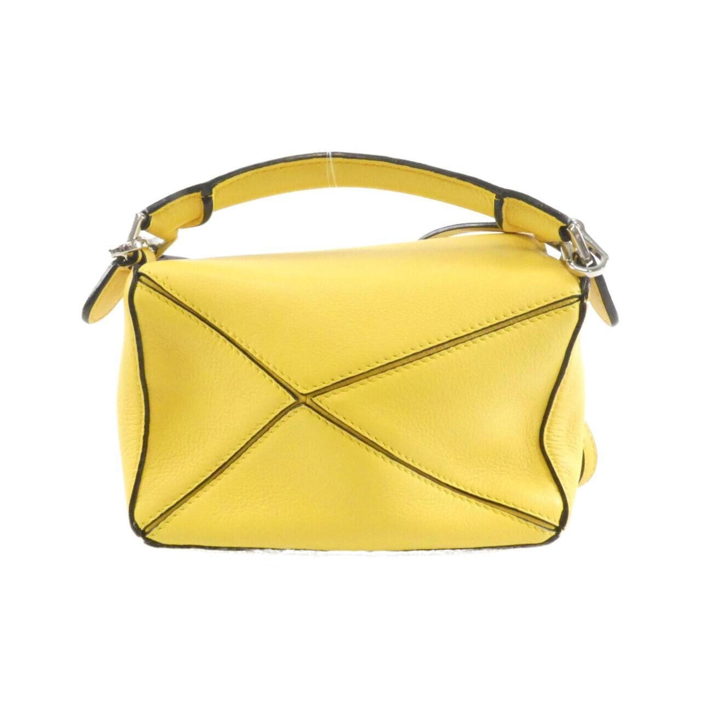 Loewe Puzzle, Yellow, Leather, handbag