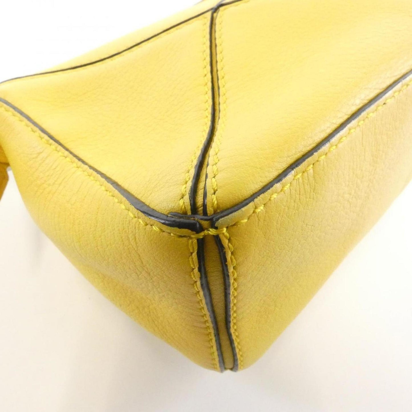 Loewe Puzzle, Yellow, Leather, handbag