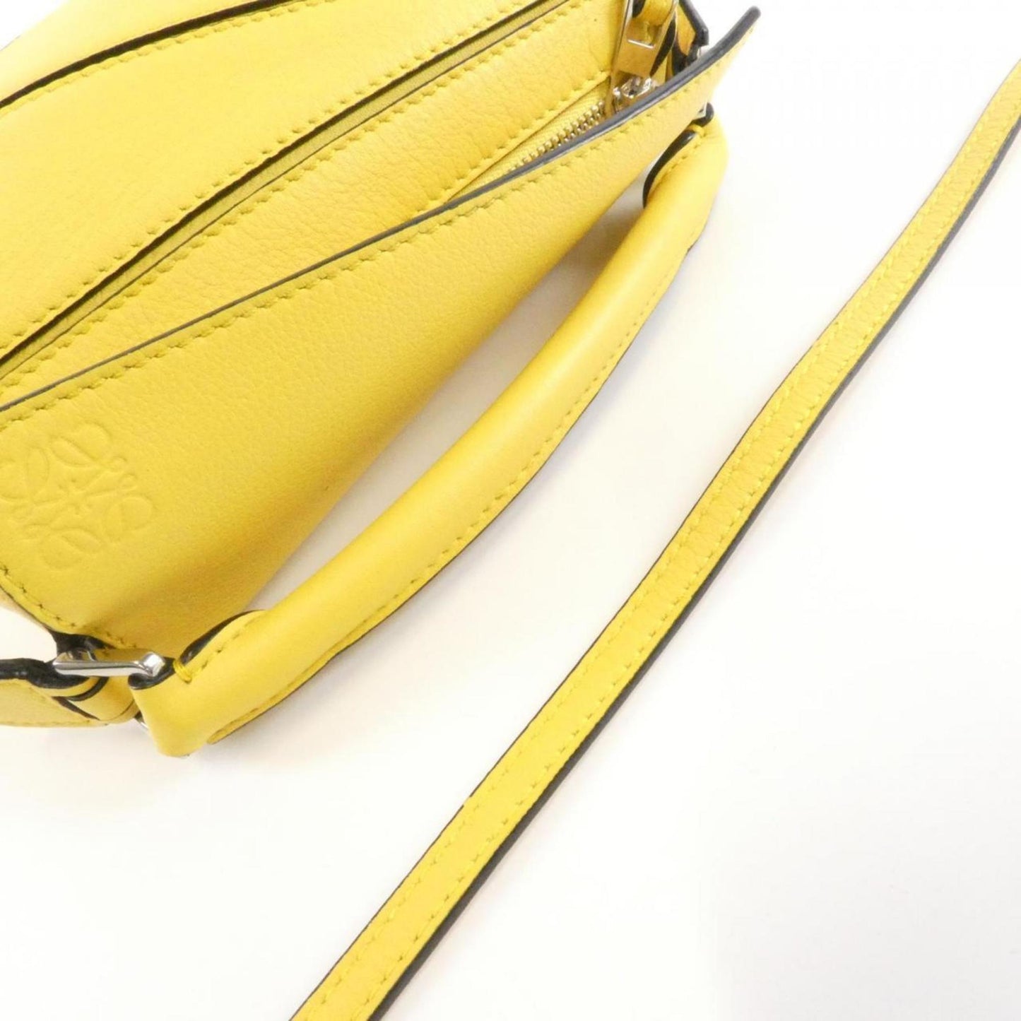 Loewe Puzzle, Yellow, Leather, handbag