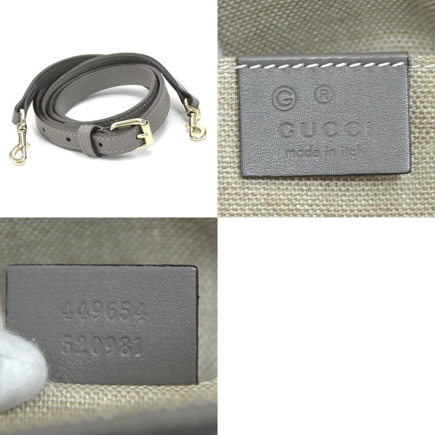 Gucci Guccissima, Grey, Leather, handbag