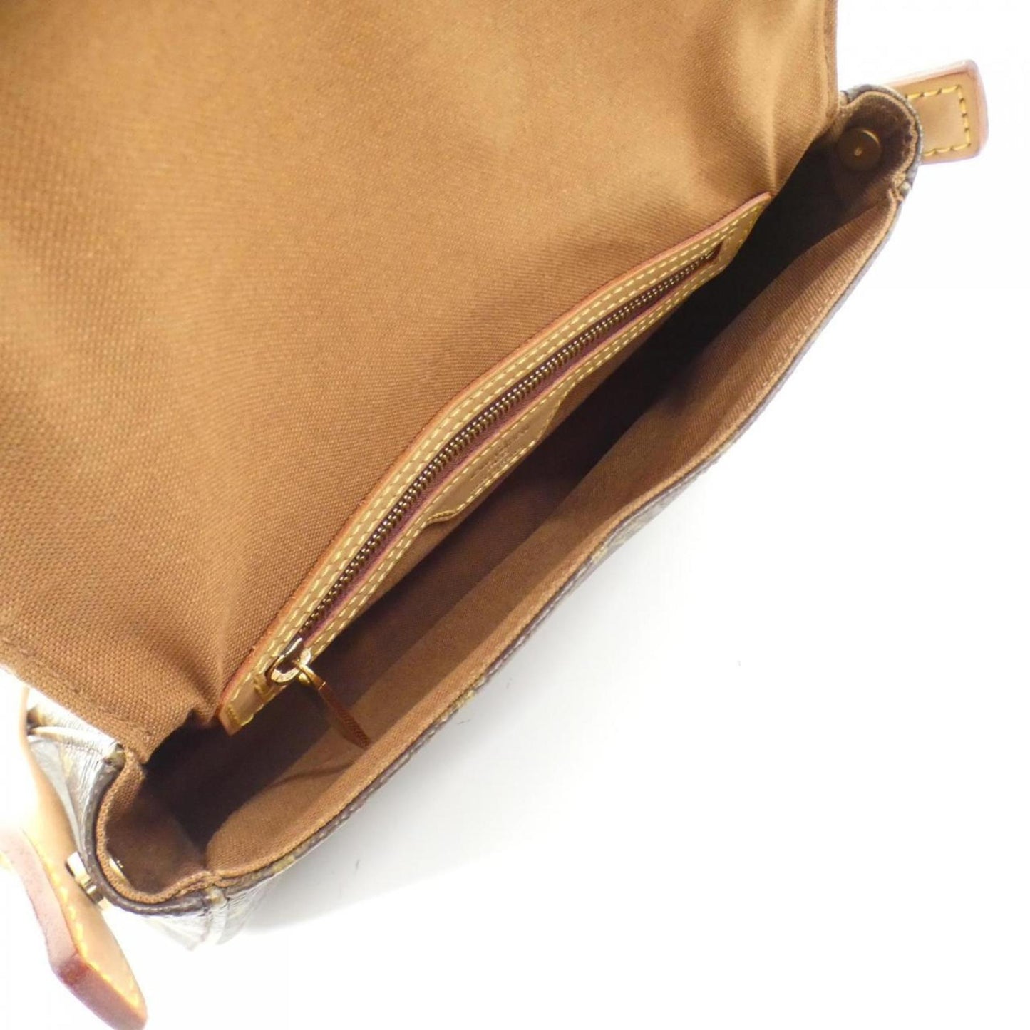Louis Vuitton Mini looping, Brown, Canvas, shoulder