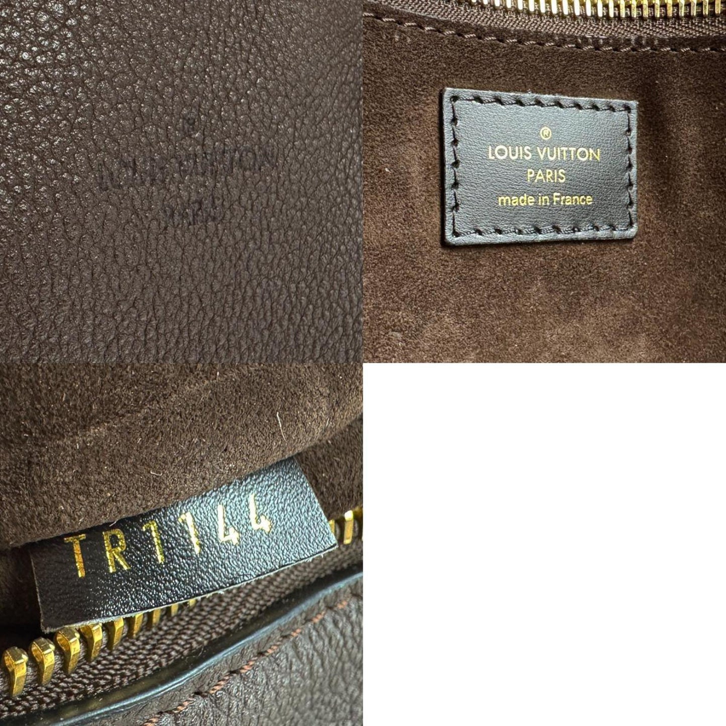 Louis Vuitton Tote W, Brown, Leather, tote