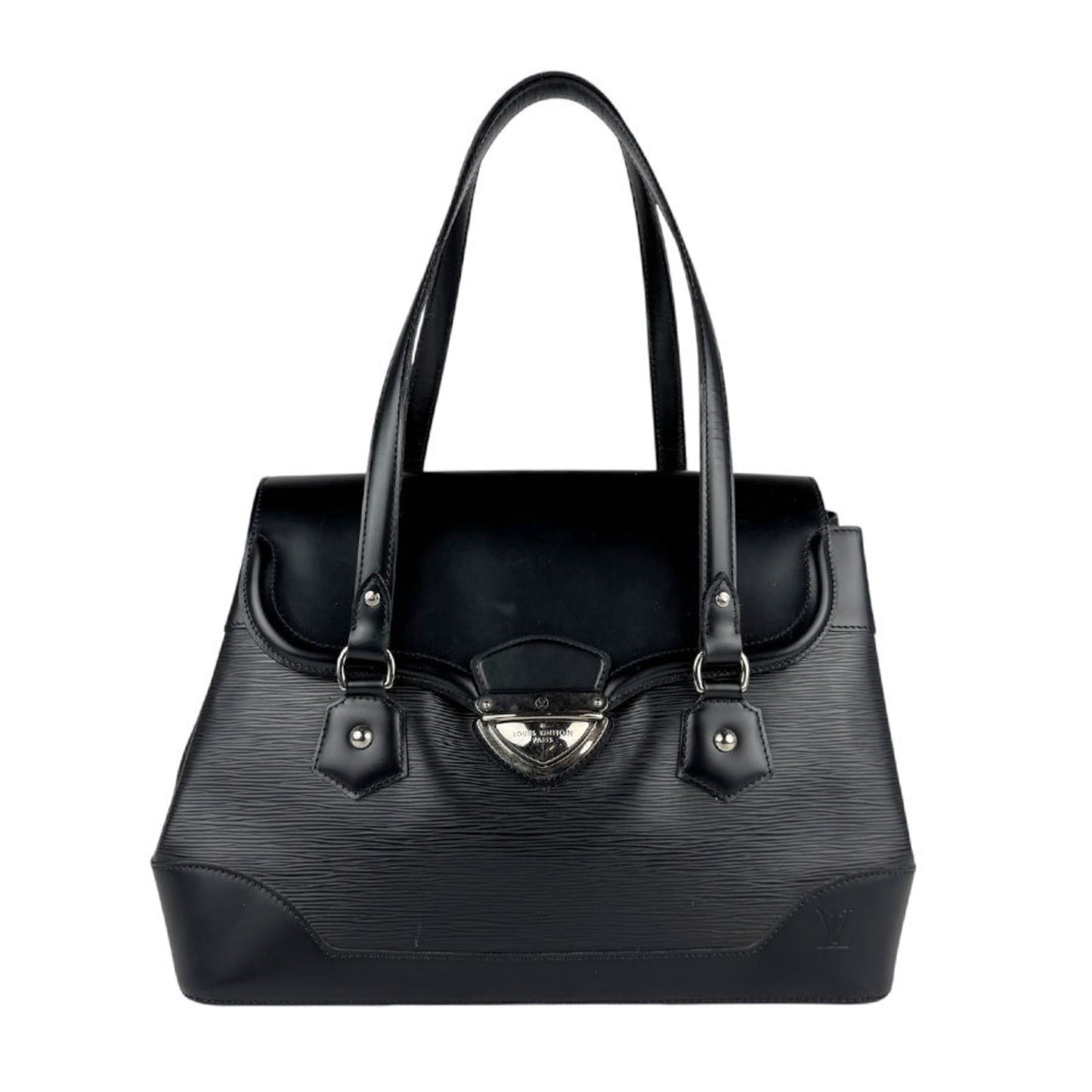 Louis Vuitton Bagatelle, Black, Leather, shoulder