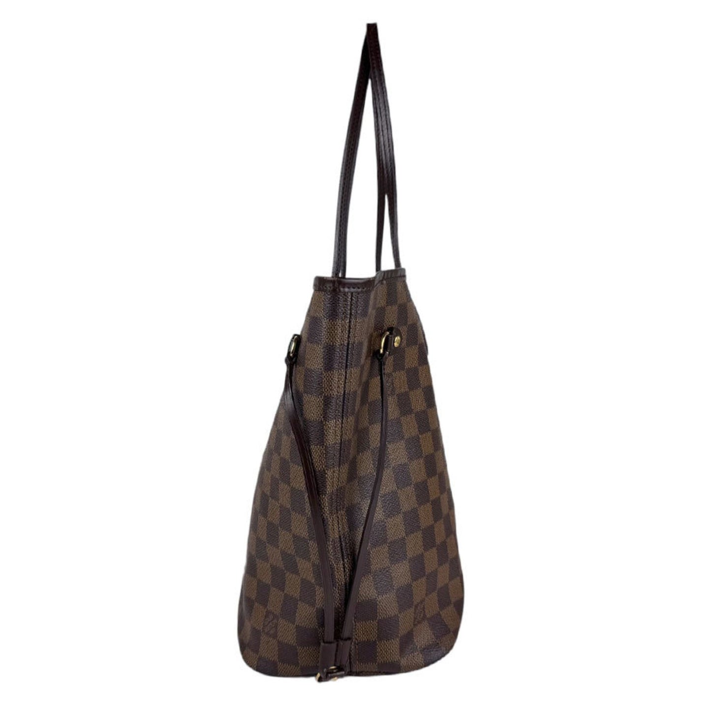 Louis Vuitton Neverfull MM, Brown, Canvas, tote