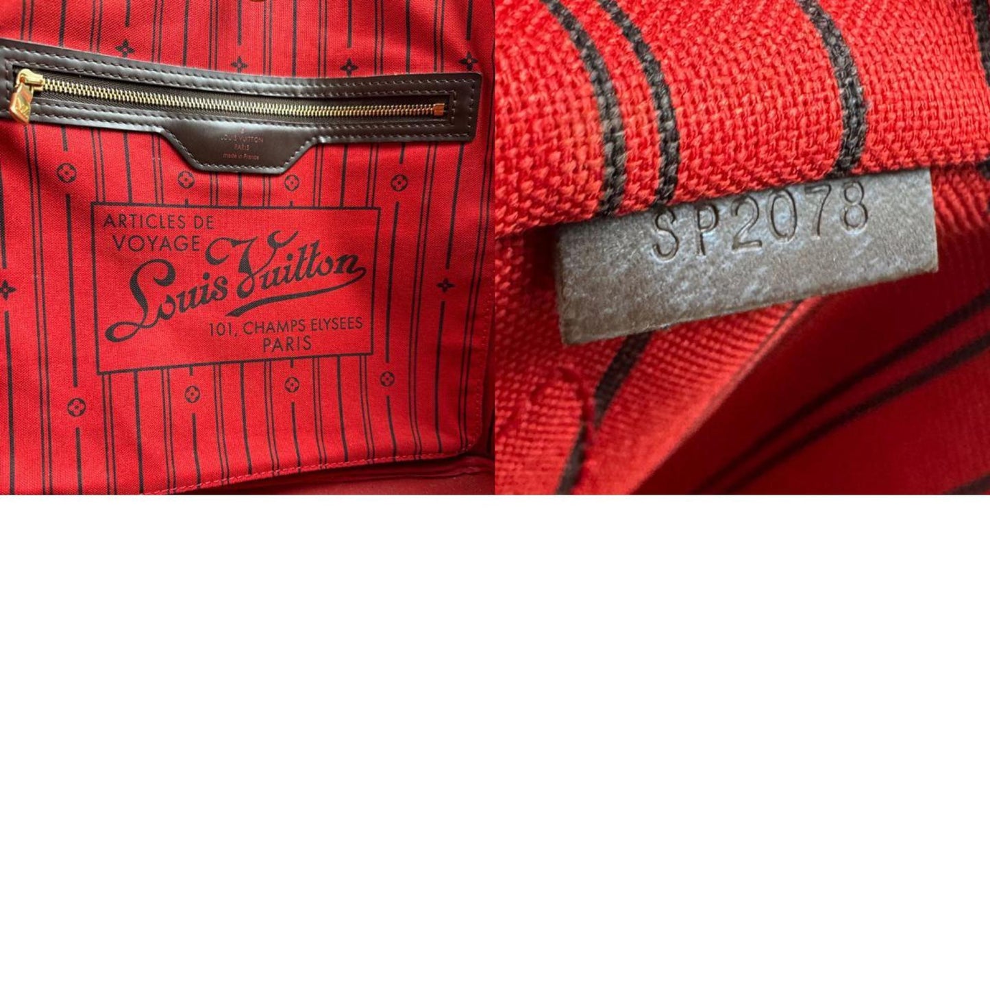 Louis Vuitton Neverfull MM, Brown, Canvas, tote