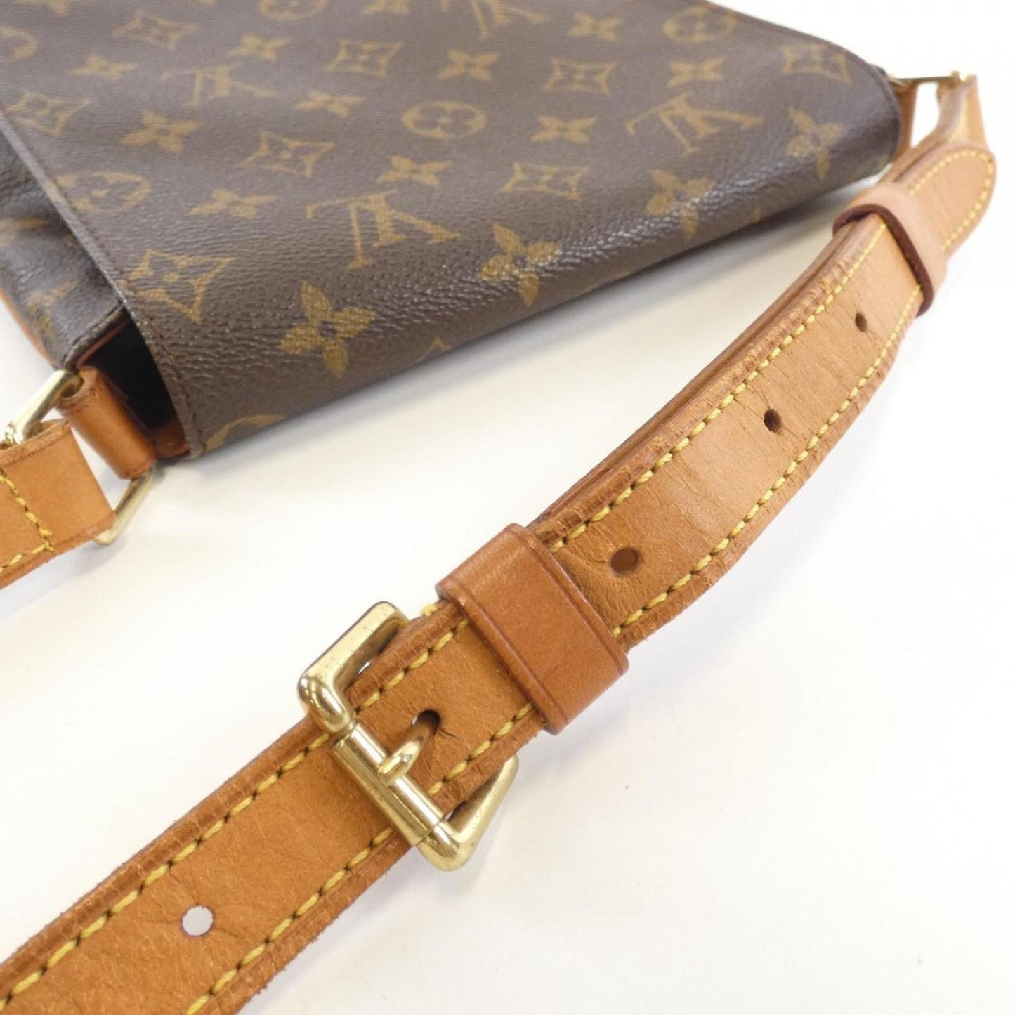 Louis Vuitton Musette Salsa, Brown, Canvas, shoulder