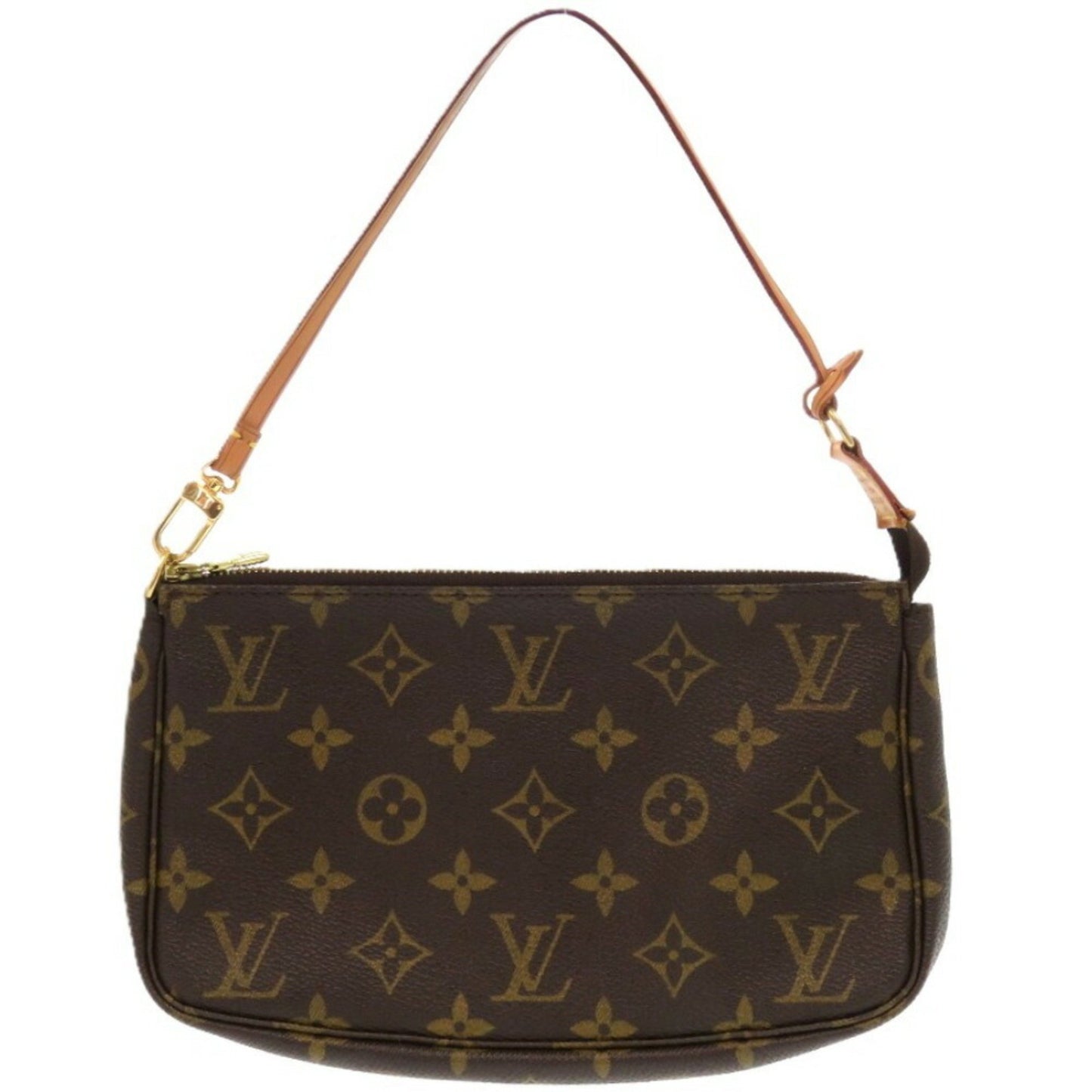Louis Vuitton Pochette Accessoire, Brown, Canvas, clutch