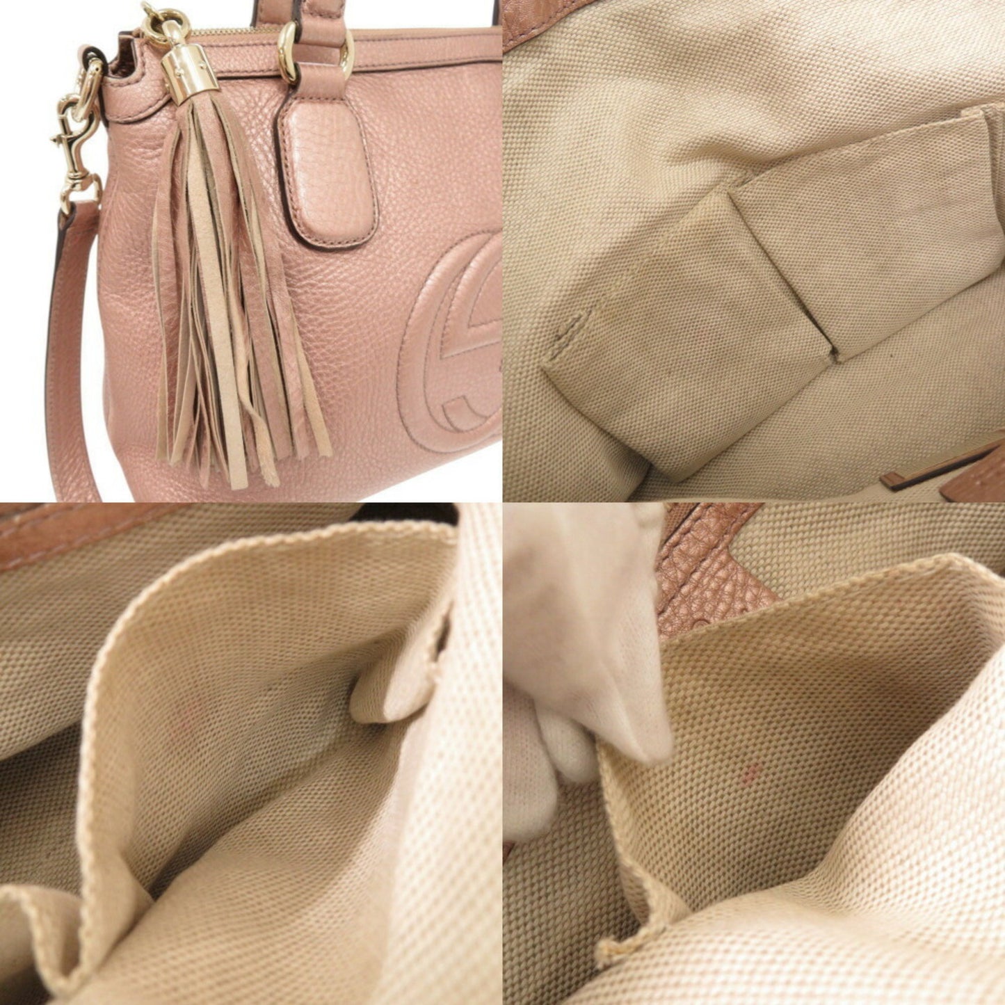 Gucci Soho, Pink, Leather, handbag