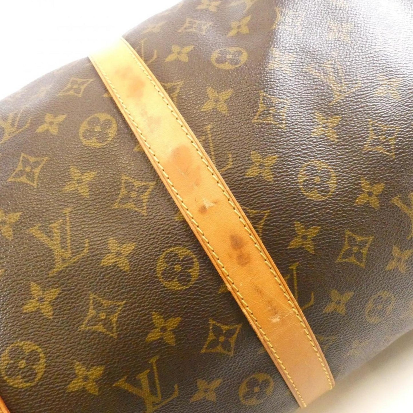 Louis Vuitton Keepall Bandouliere 55, Brown, Canvas, travel