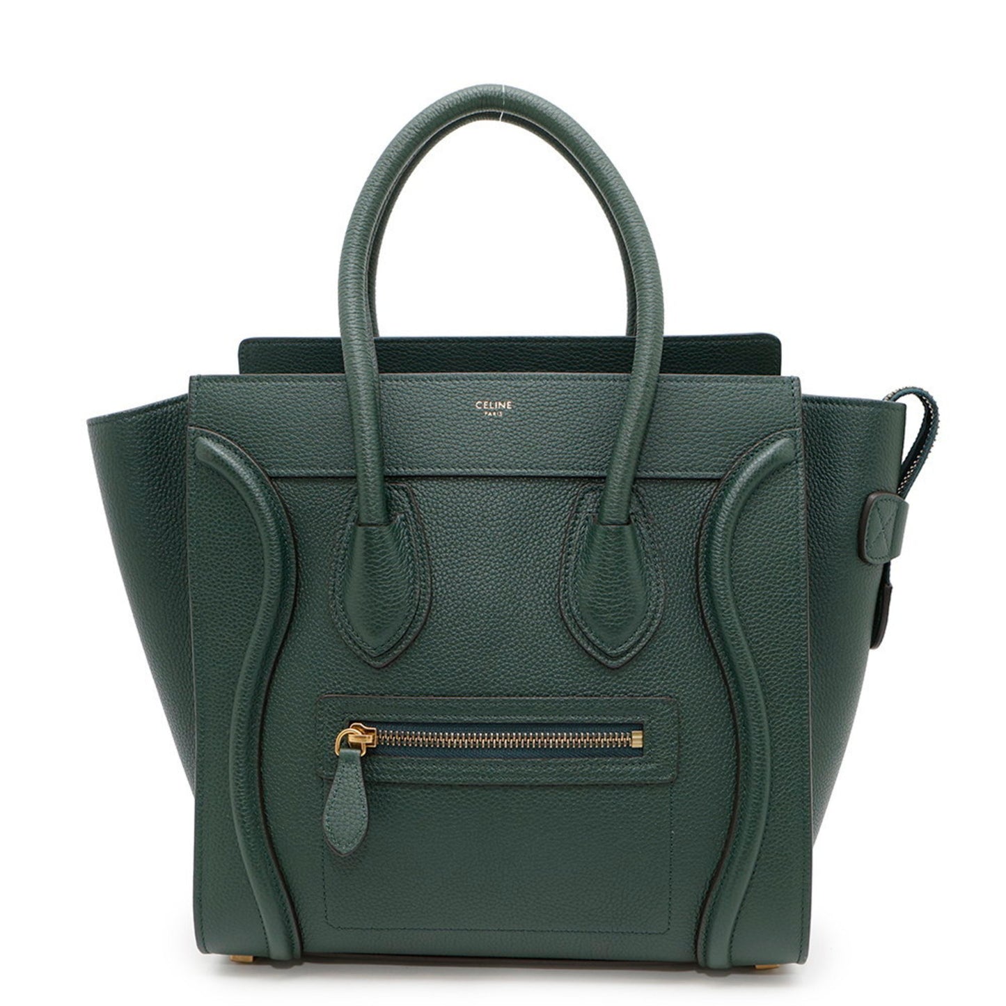 Céline Micro Luggage, Green, Leather, handbag