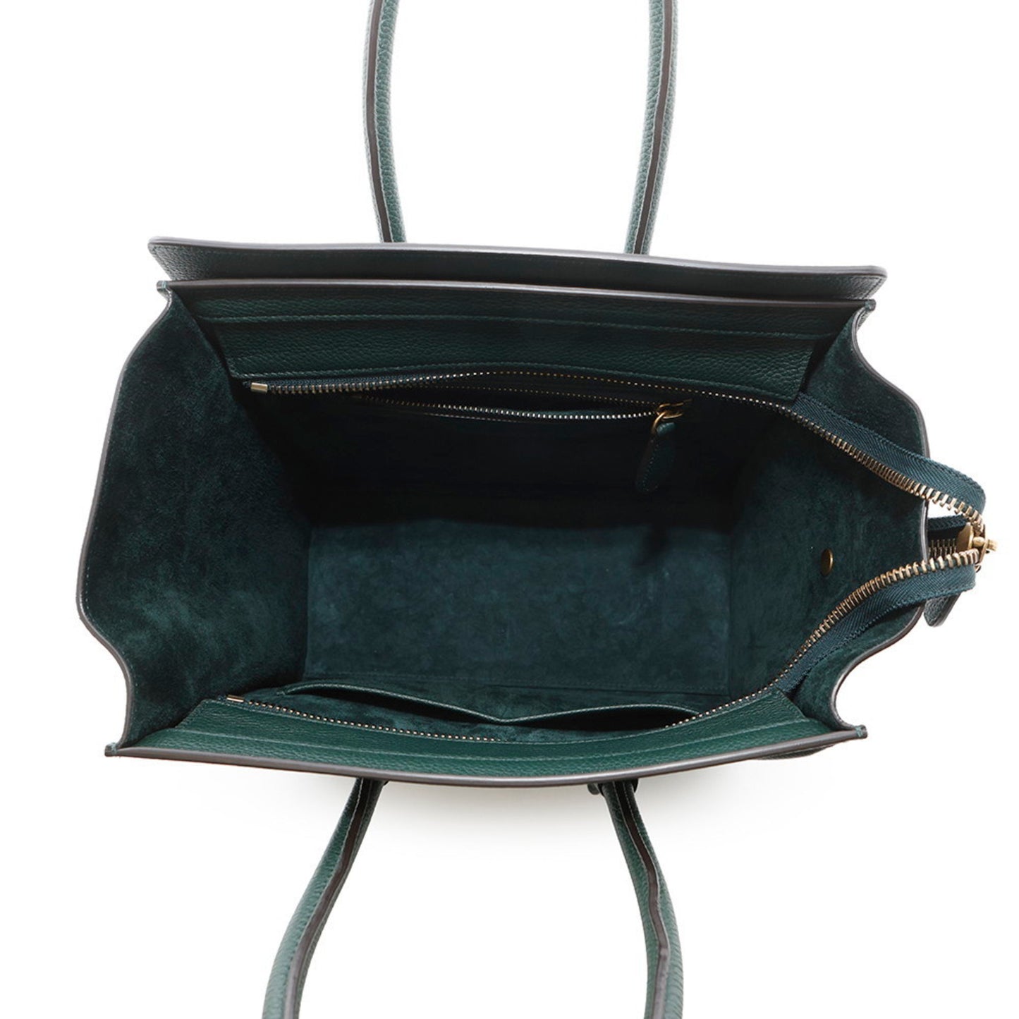 Céline Micro Luggage, Green, Leather, handbag