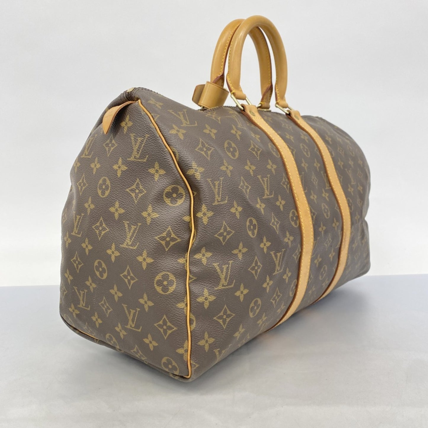 Louis Vuitton Keepall 45, Brown, Canvas, travel