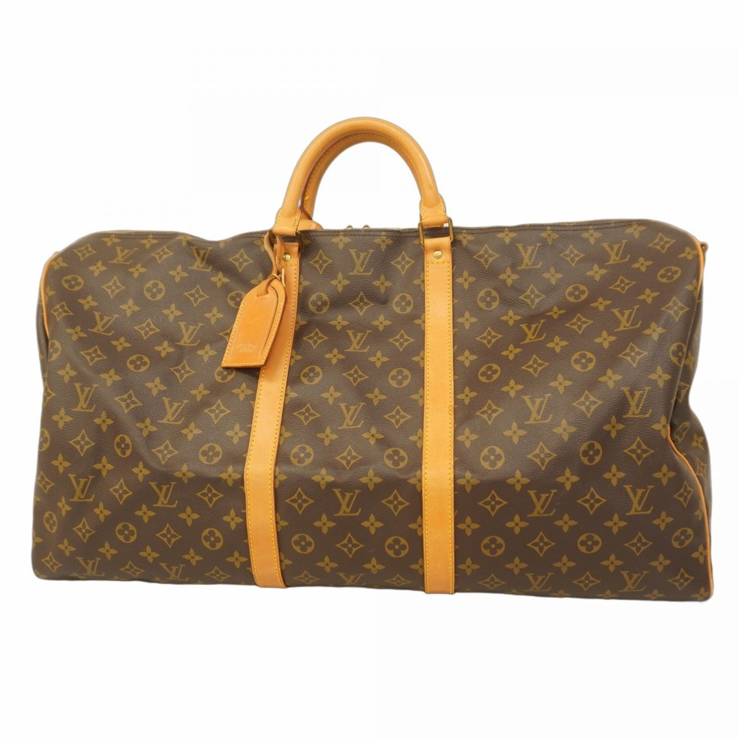 Louis Vuitton Keepall 60, Brown, Canvas, travel