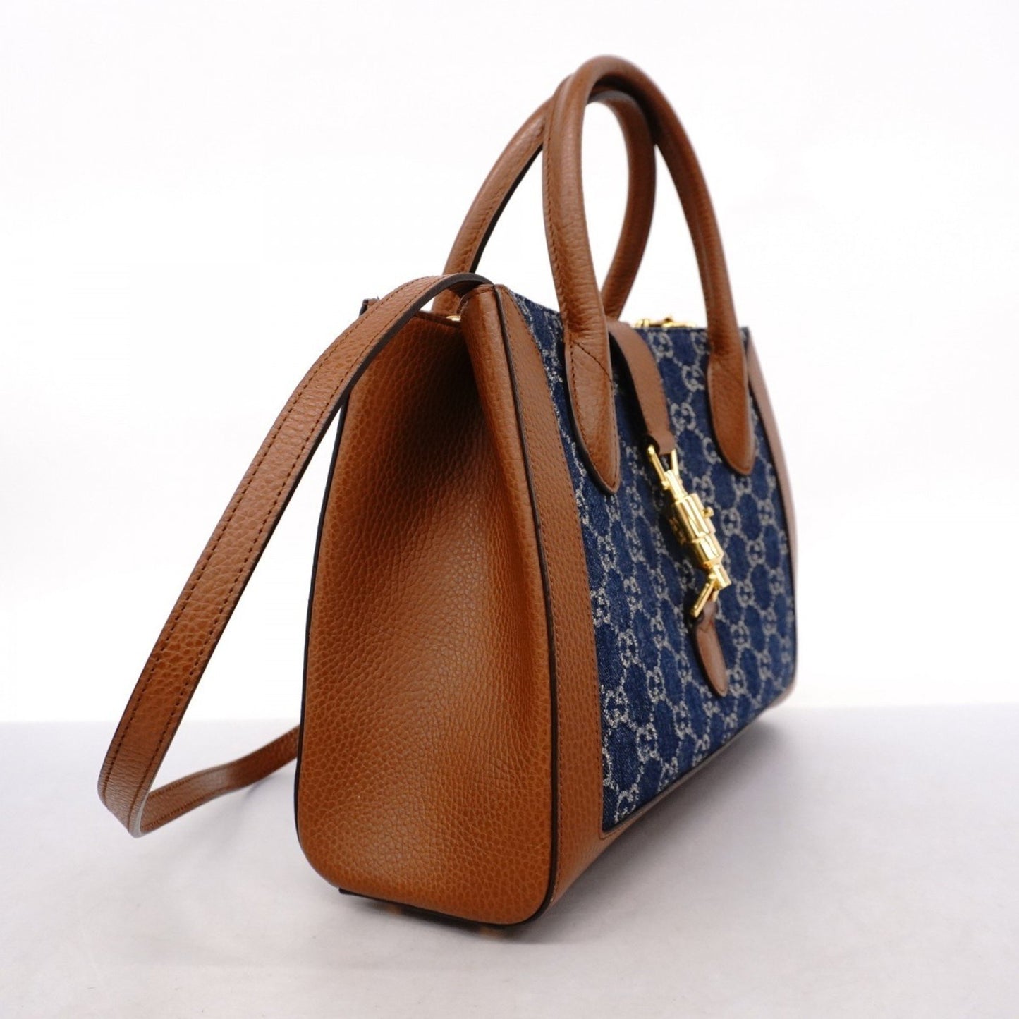 Gucci Jackie, Blue, Denim - Jeans, handbag