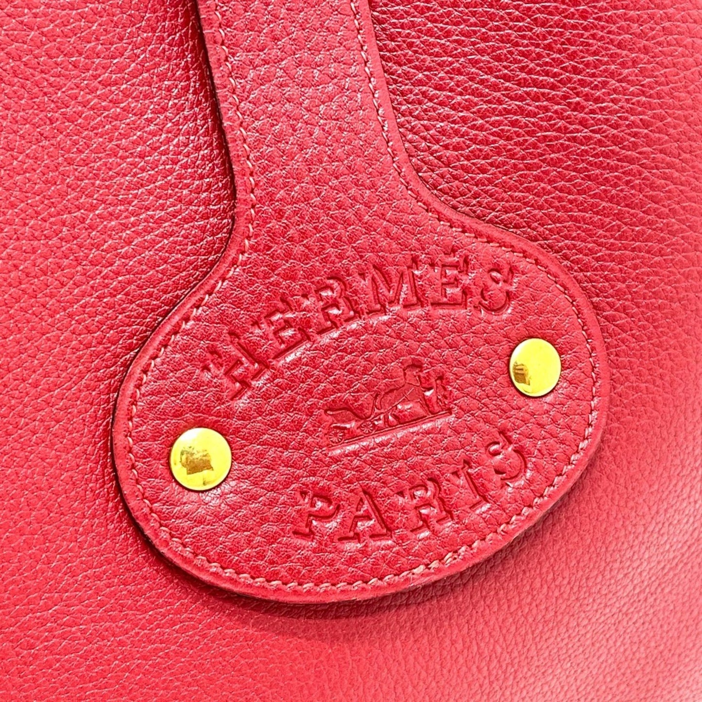 Hermès Rodeo, Red, Leather, shoulder