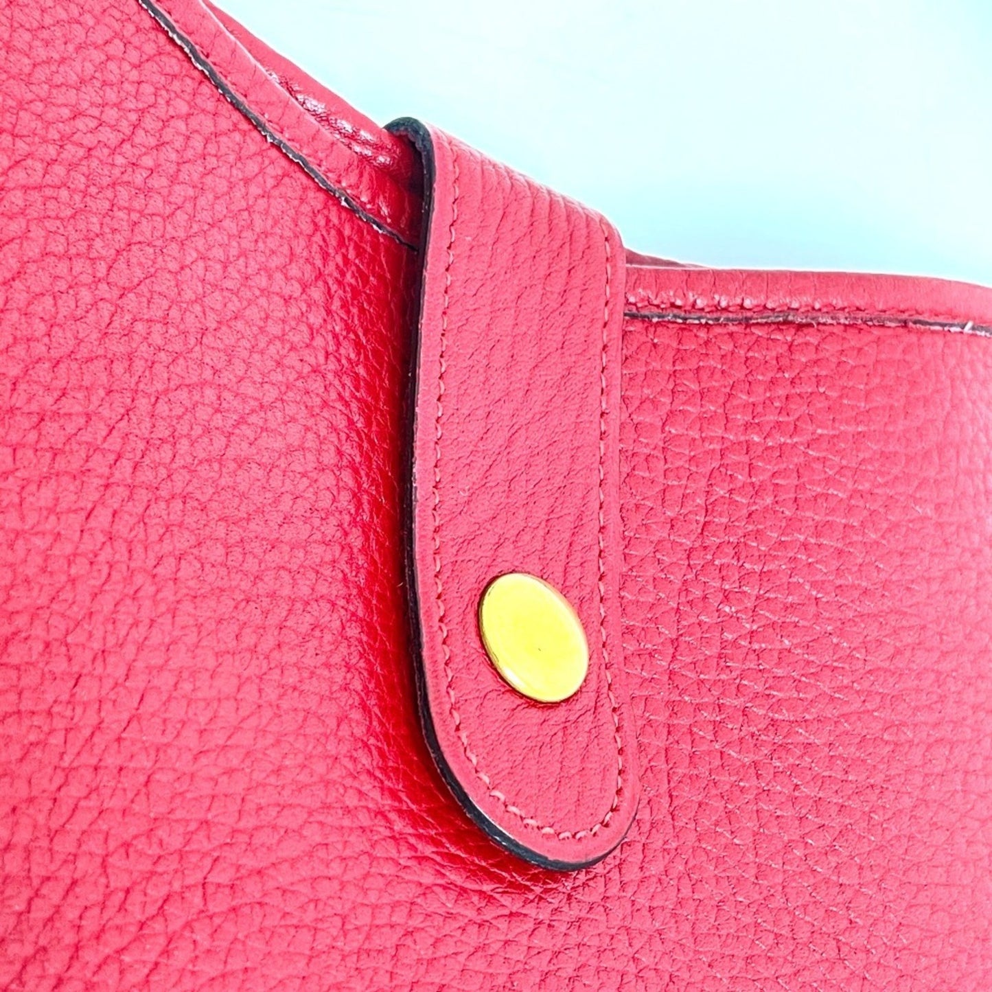 Hermès Rodeo, Red, Leather, shoulder
