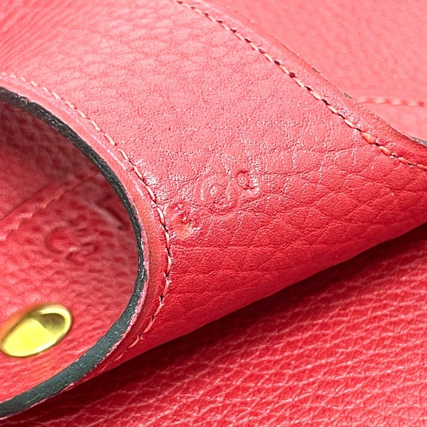 Hermès Rodeo, Red, Leather, shoulder