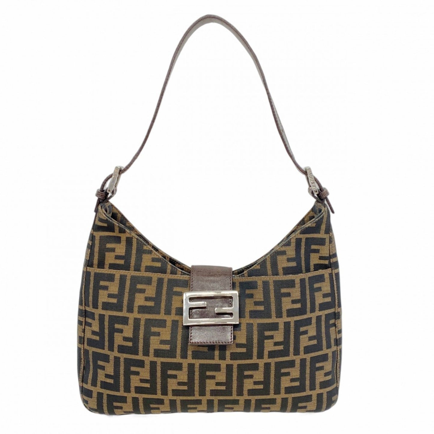 Fendi Zucca, Brown, Canvas, handbag