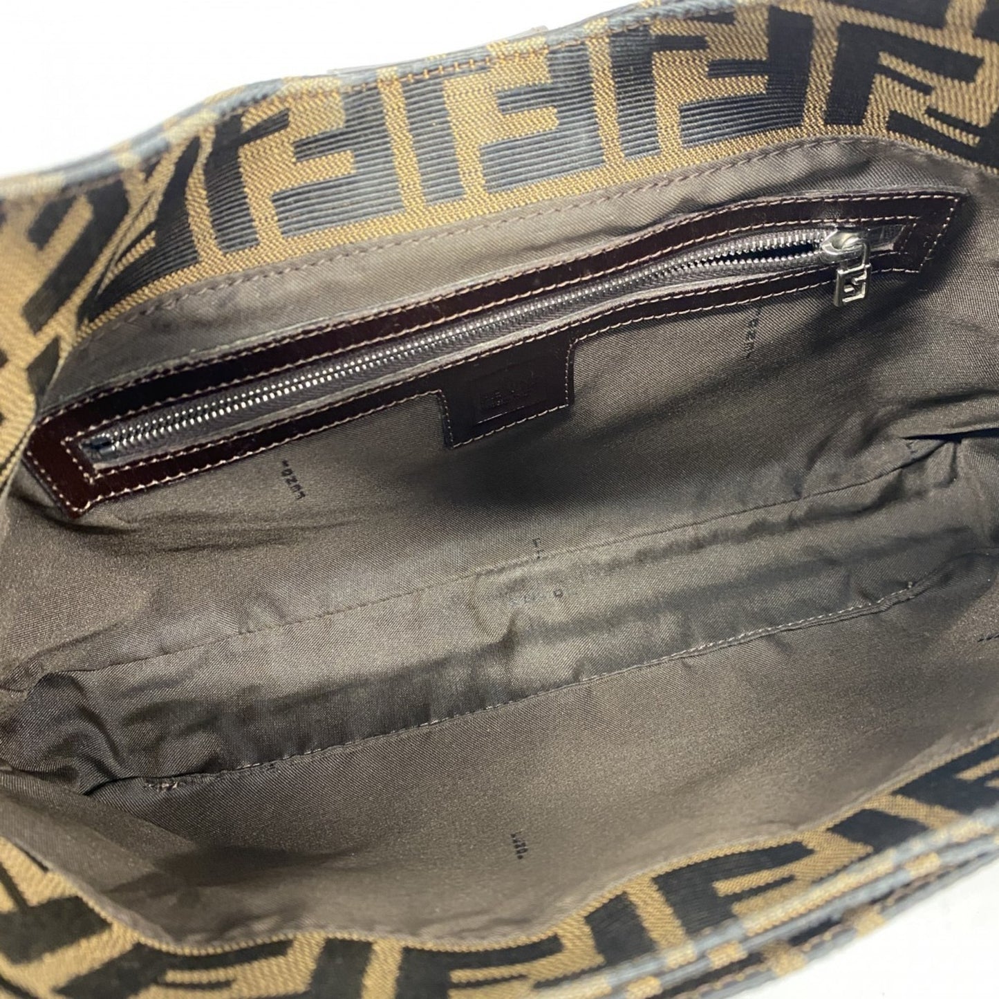 Fendi Zucca, Brown, Canvas, handbag