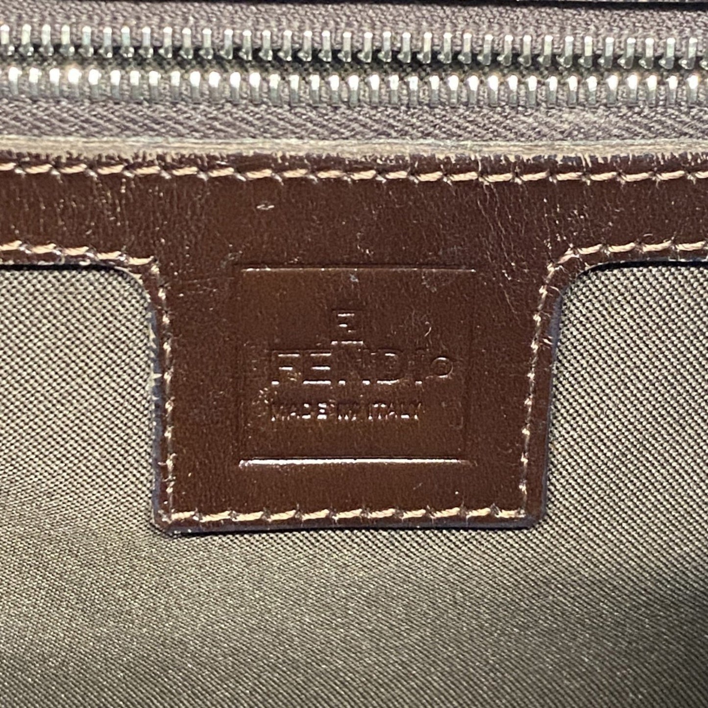 Fendi Zucca, Brown, Canvas, handbag