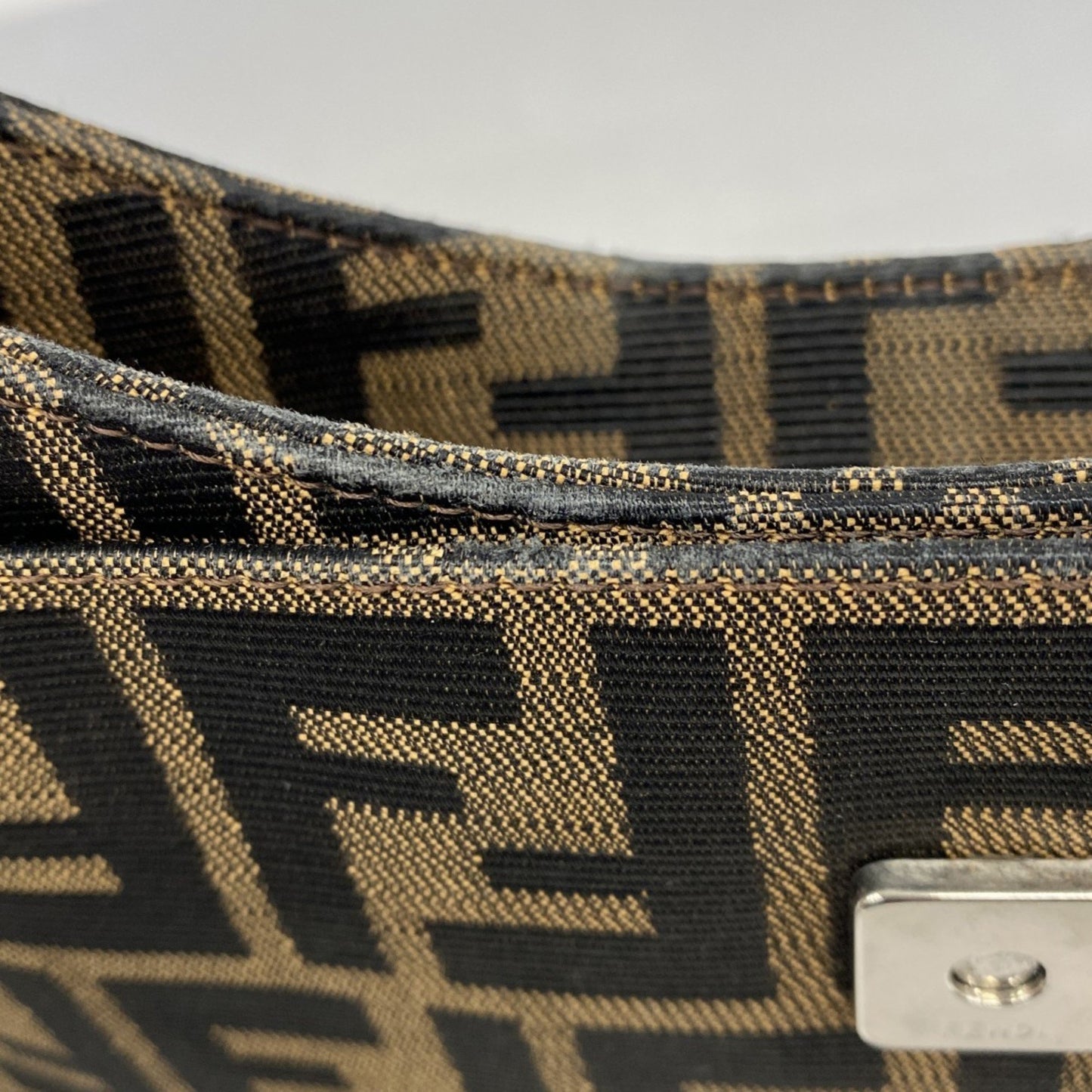 Fendi Zucca, Brown, Canvas, handbag