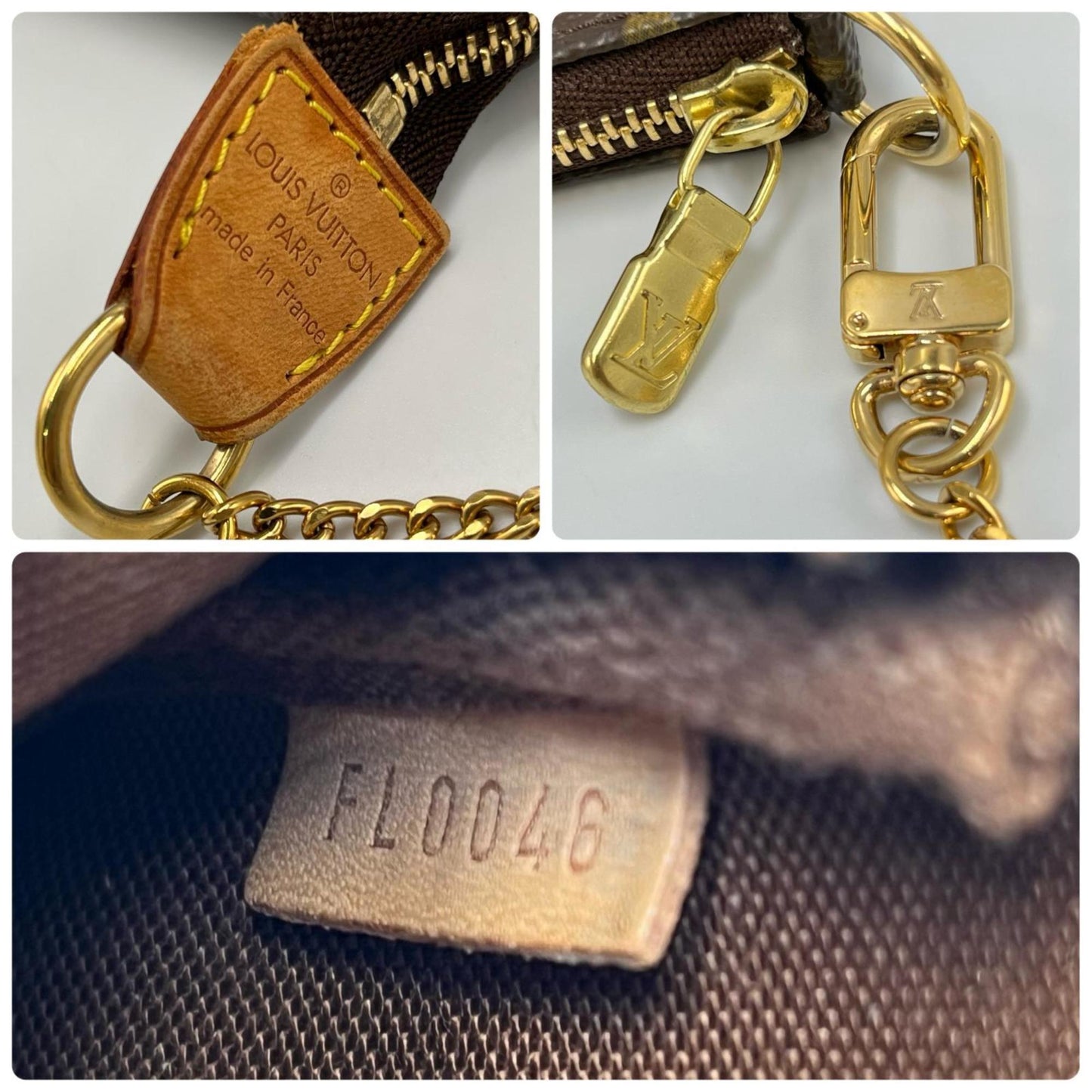 Louis Vuitton Mini Pochette Accessoires, Brown, Canvas, clutch