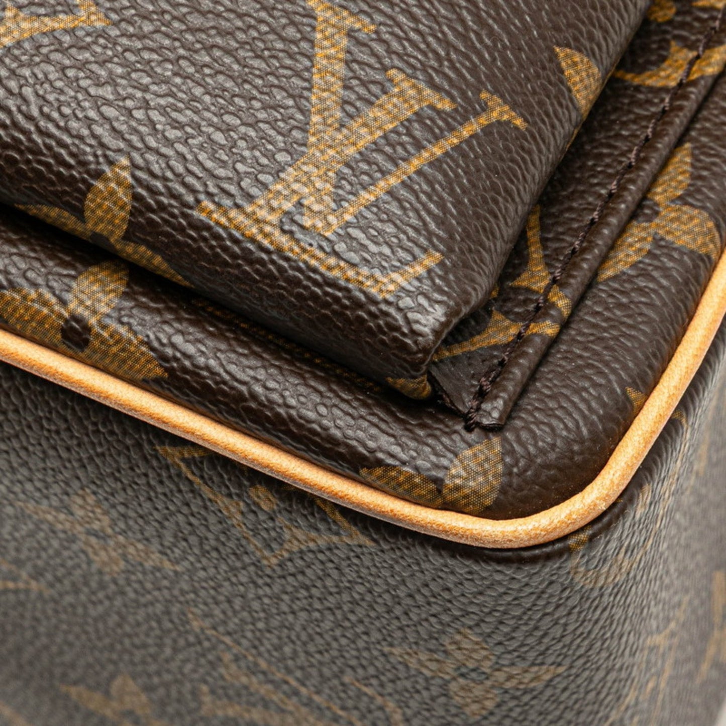 Louis Vuitton Viva Cité, Brown, Canvas, shoulder