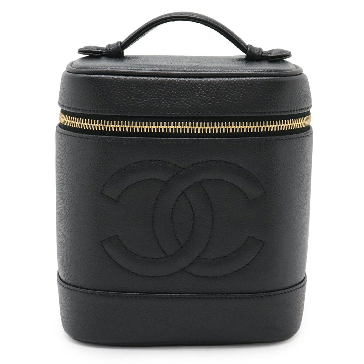 Chanel Vanity, Black, Leather, clutch