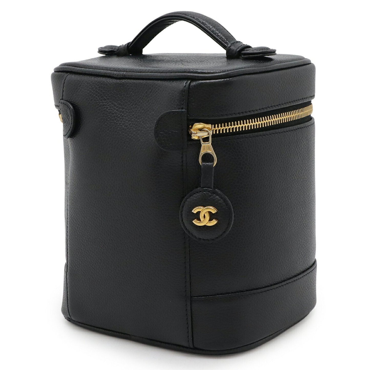 Chanel Vanity, Black, Leather, clutch