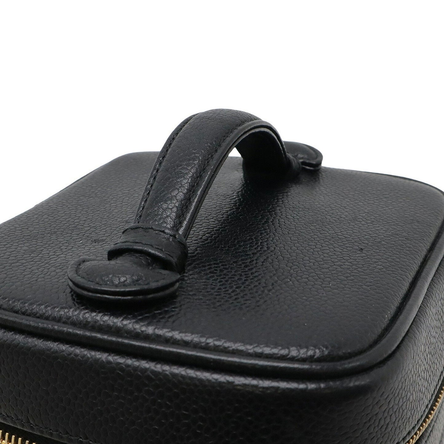 Chanel Vanity, Black, Leather, clutch