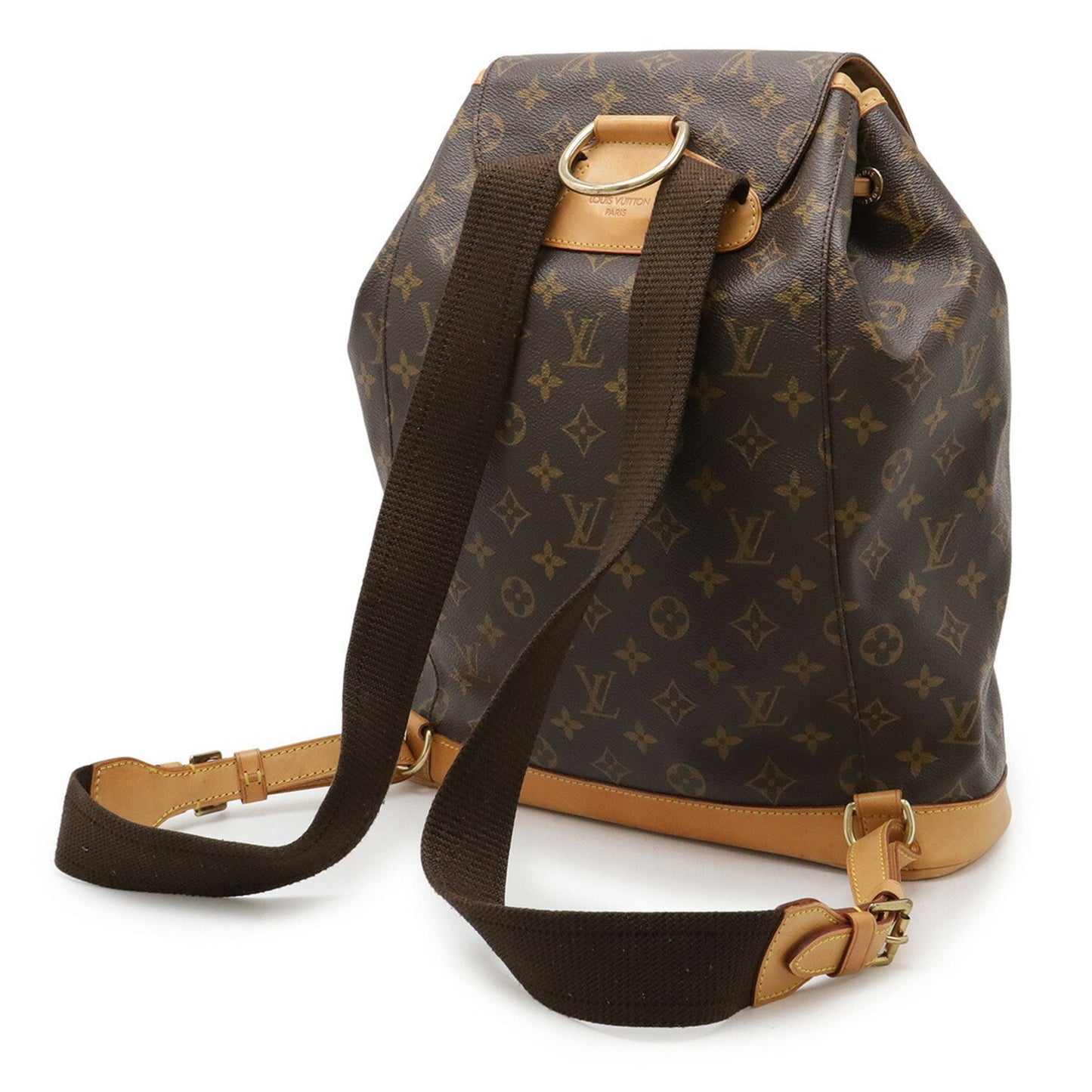 Louis Vuitton Montsouris GM, Brown, Canvas, backpack